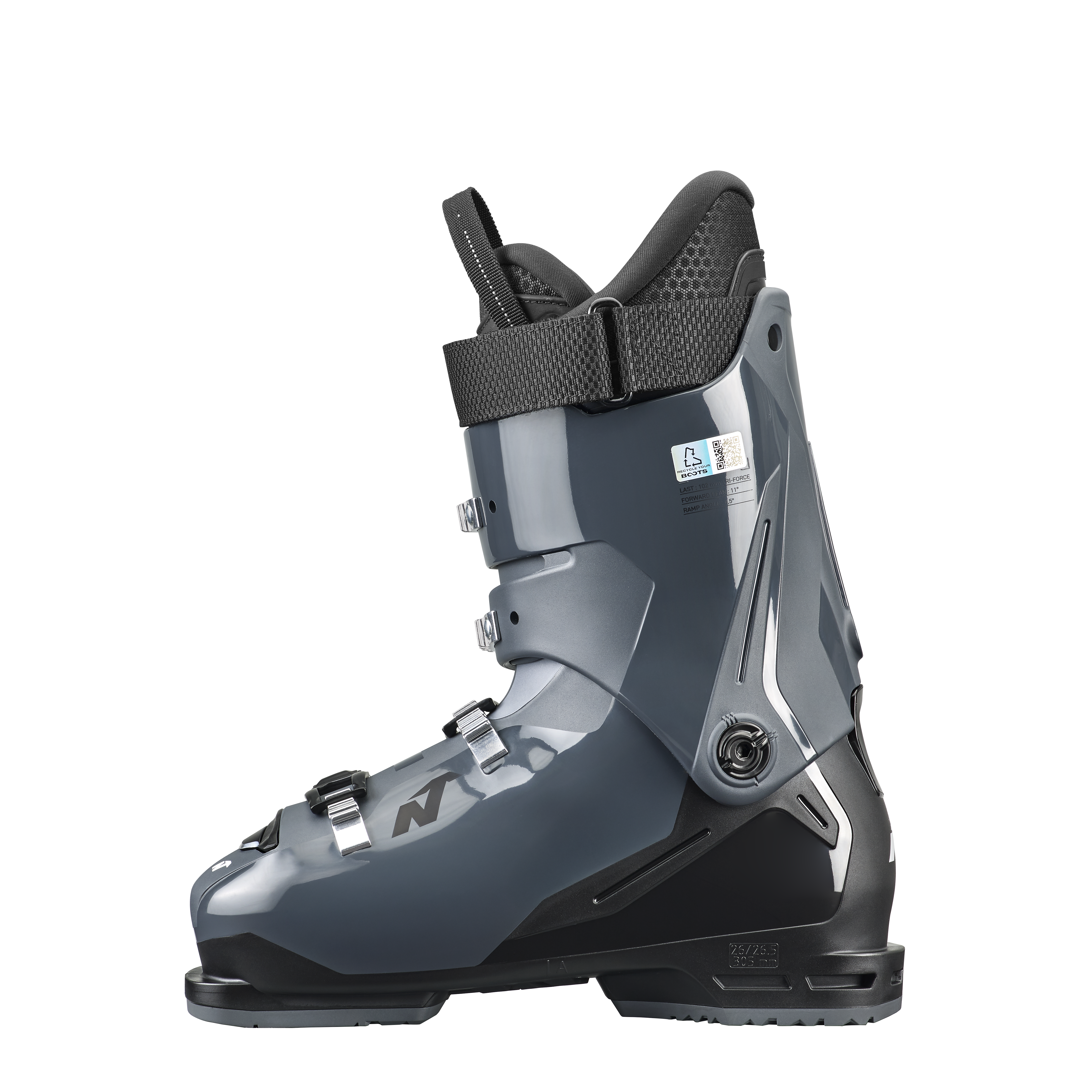 Nordica Sportmachine 3 80 ski boots in Anthracite/Black/Red, a comfortable all-mountain boot with an 80 flex.