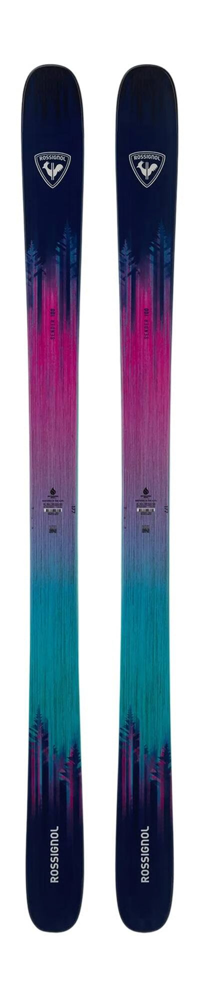 Rossignol Sender 100 skis, a lightweight and playful freeride ski with a 100mm waist.