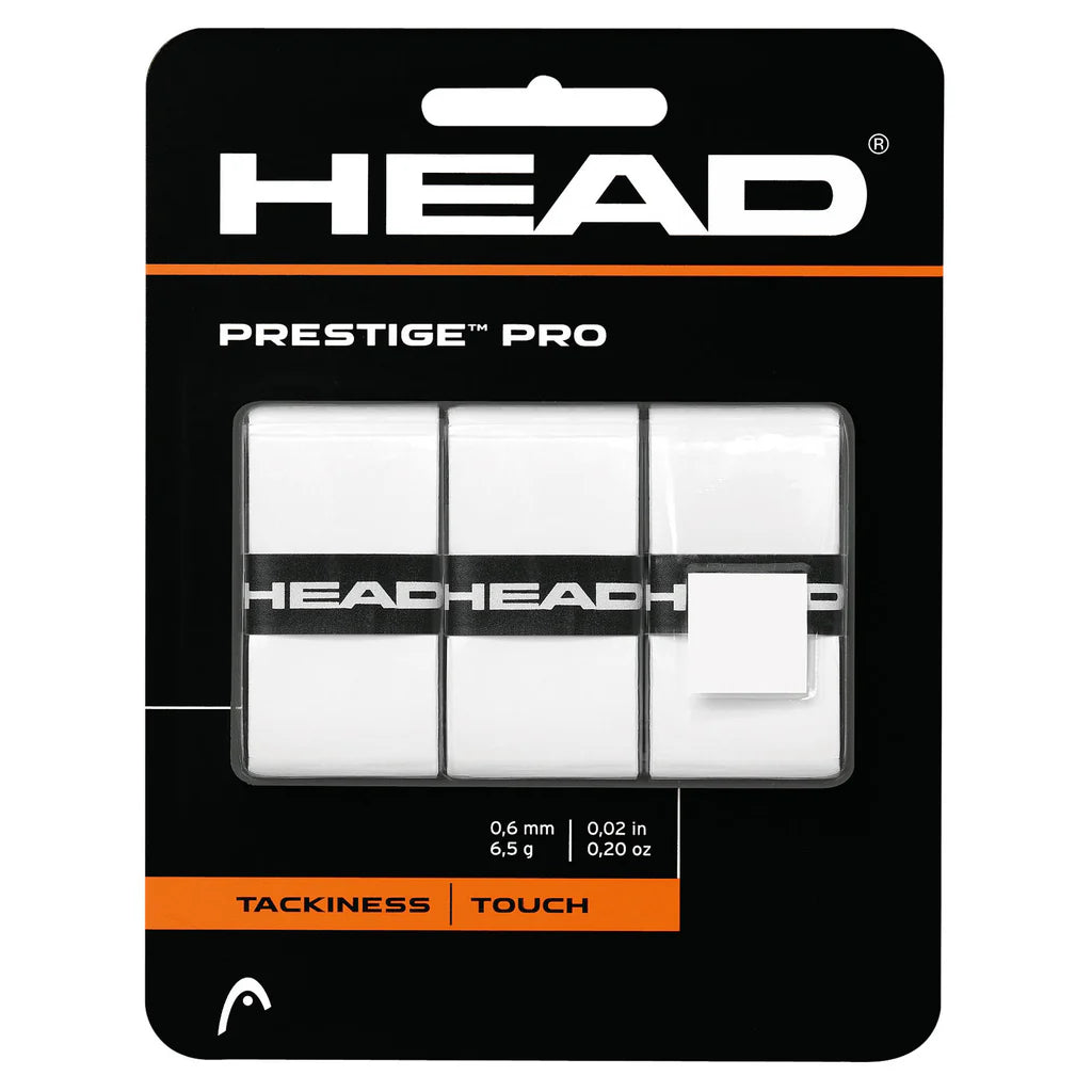 Head Prestige Pro Overgrip, tennis overgrip, high-performance tennis grip, tacky tennis overgrip, Head tennis accessories, grip replacement, tennis gear, Swiss Sports Haus, West Vancouver tennis shop.