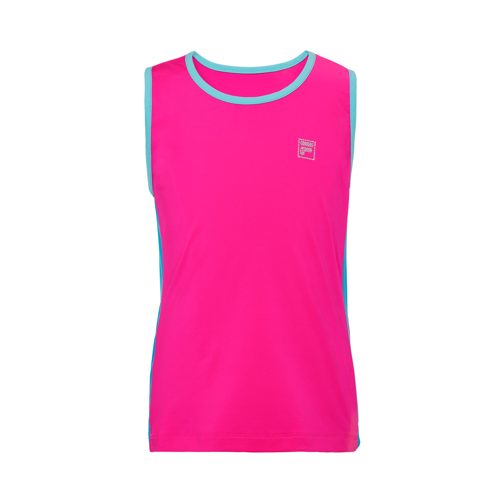 Fila Girls Full Coverage Tank, girls' tennis clothing, tennis tank top, sports apparel for girls, full coverage tank top, breathable fabric, moisture-wicking tank, athletic wear, comfortable tank, tennis gear, sportswear, Swiss Sports Haus, West Vancouver sports shop.