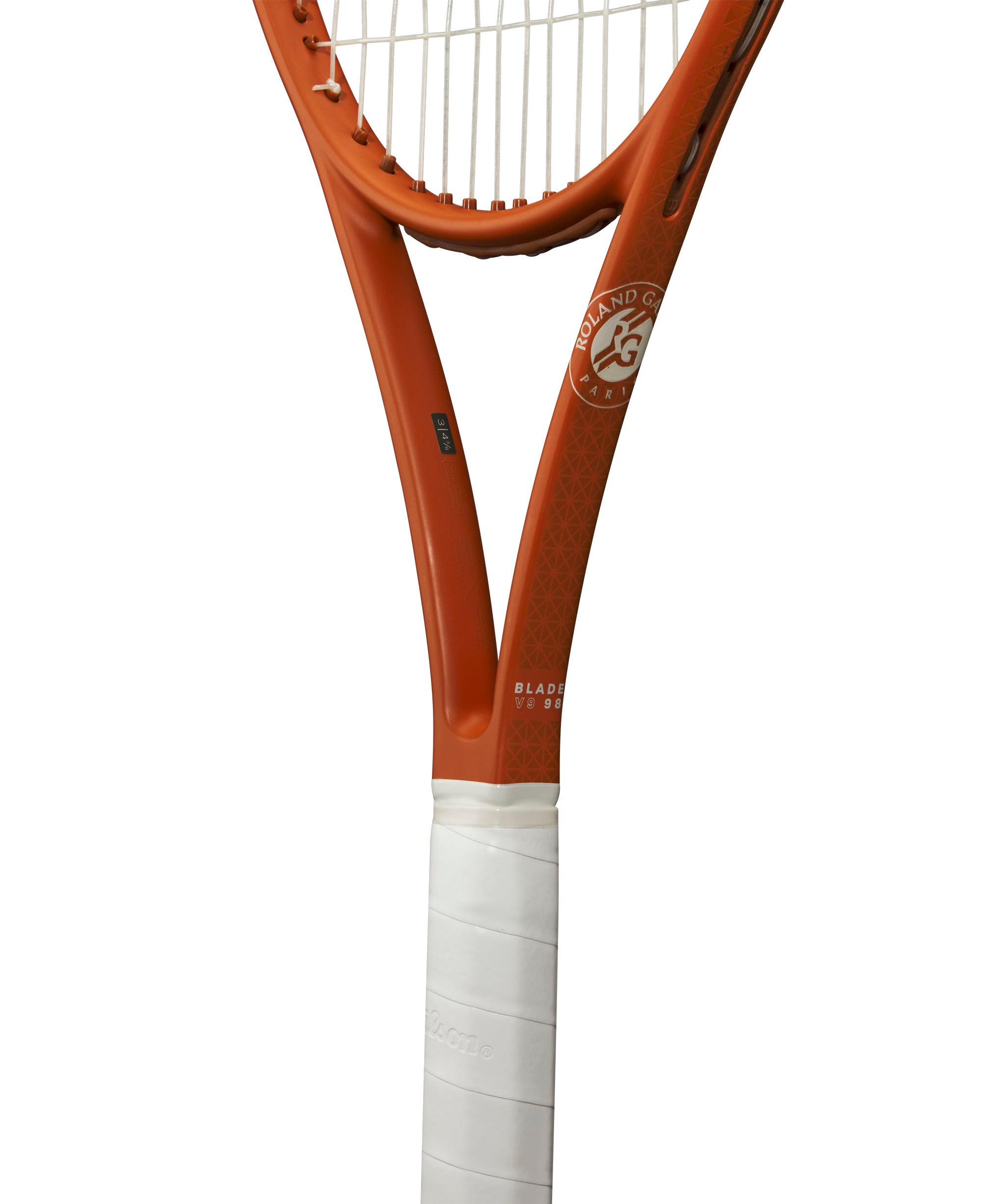 Wilson Blade 98 16/19 V9.0 Roland Garros 2025 Edition, Wilson tennis racket, Blade 98 tennis racket, Roland Garros tennis racket, 2025 limited edition tennis racket, high-performance tennis racket, Wilson tennis gear, tennis equipment, professional tennis racket, Swiss Sports Haus, West Vancouver tennis shop.
