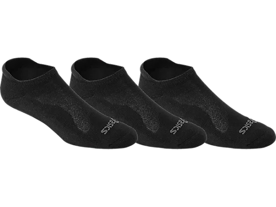 ASICS Cushion Low Cut Sock 3 Pack featuring cushioned construction, moisture management, a low-cut profile, and athletic support.