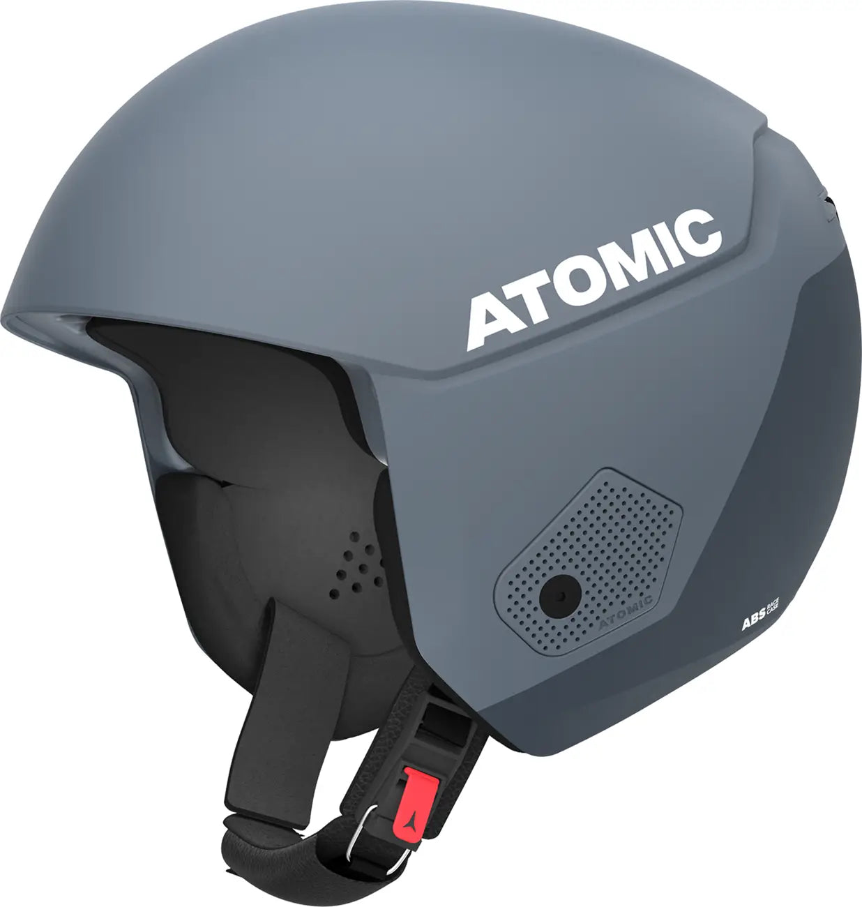 Atomic Redster Race Helmet featuring a durable ABS shell, lightweight construction, adjustable ventilation, and premium alpine race protection.