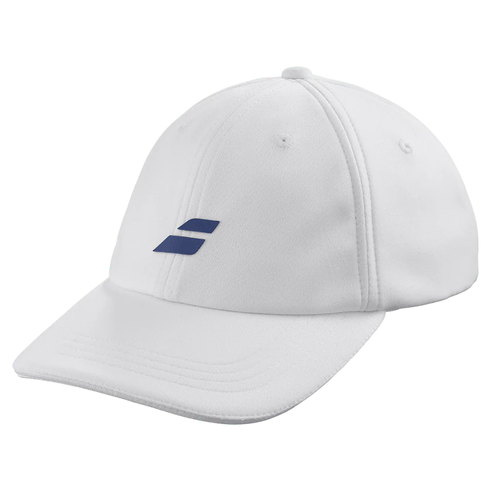 Babolat Junior Pure Logo Cap featuring a curved brim, adjustable fit, Pure-inspired styling, and lightweight construction for junior players.