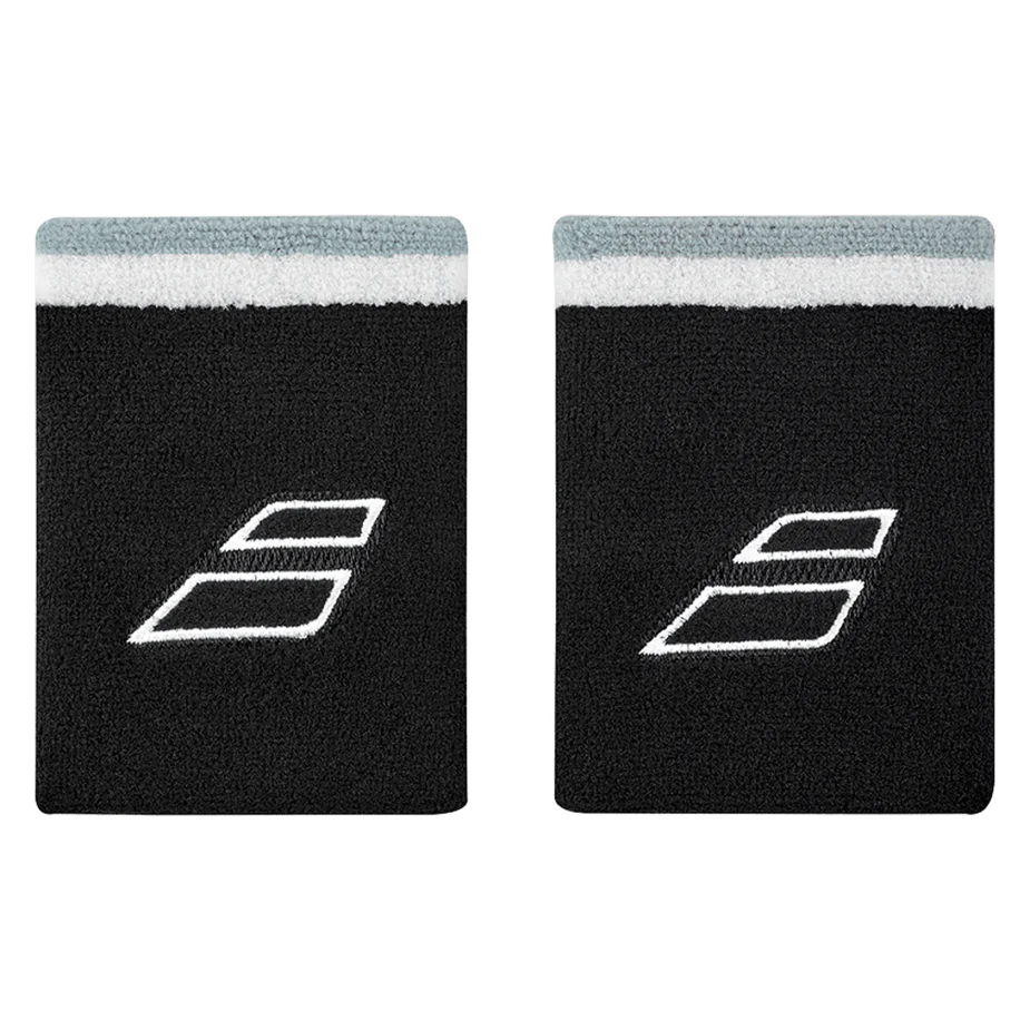 Babolat Terry Jumbo Wristband featuring soft terry cloth construction, enhanced sweat absorption, extended coverage, and a comfortable fit.
