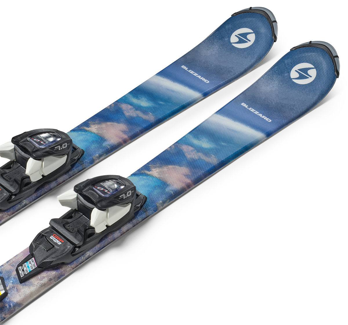 Blizzard Anomaly JR Skis with FDT 4.5 bindings, featuring a lightweight, forgiving design for easy turns, confidence, and junior ski progression.