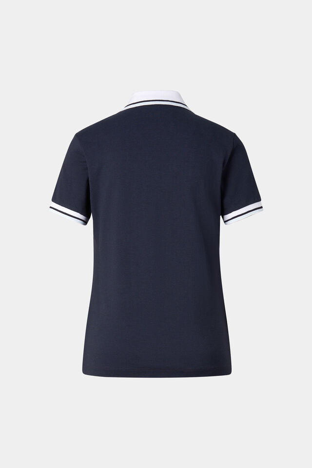 Bogner Women's Jula functional short-sleeved golf polo with breathable stretch performance fabric and tailored fit