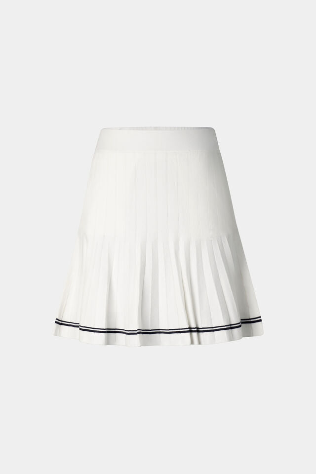 Bogner Women's Knitted Myra golf skirt with premium breathable knit fabric and tailored fit for golf and resort wear