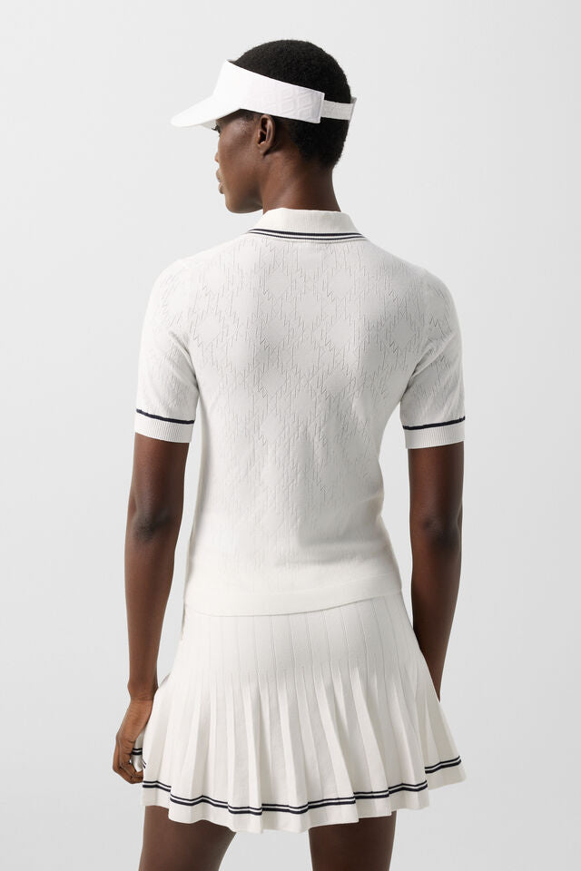 Bogner Women's Mandy knitted golf polo with premium breathable knit fabric and tailored fit for golf and resort wear