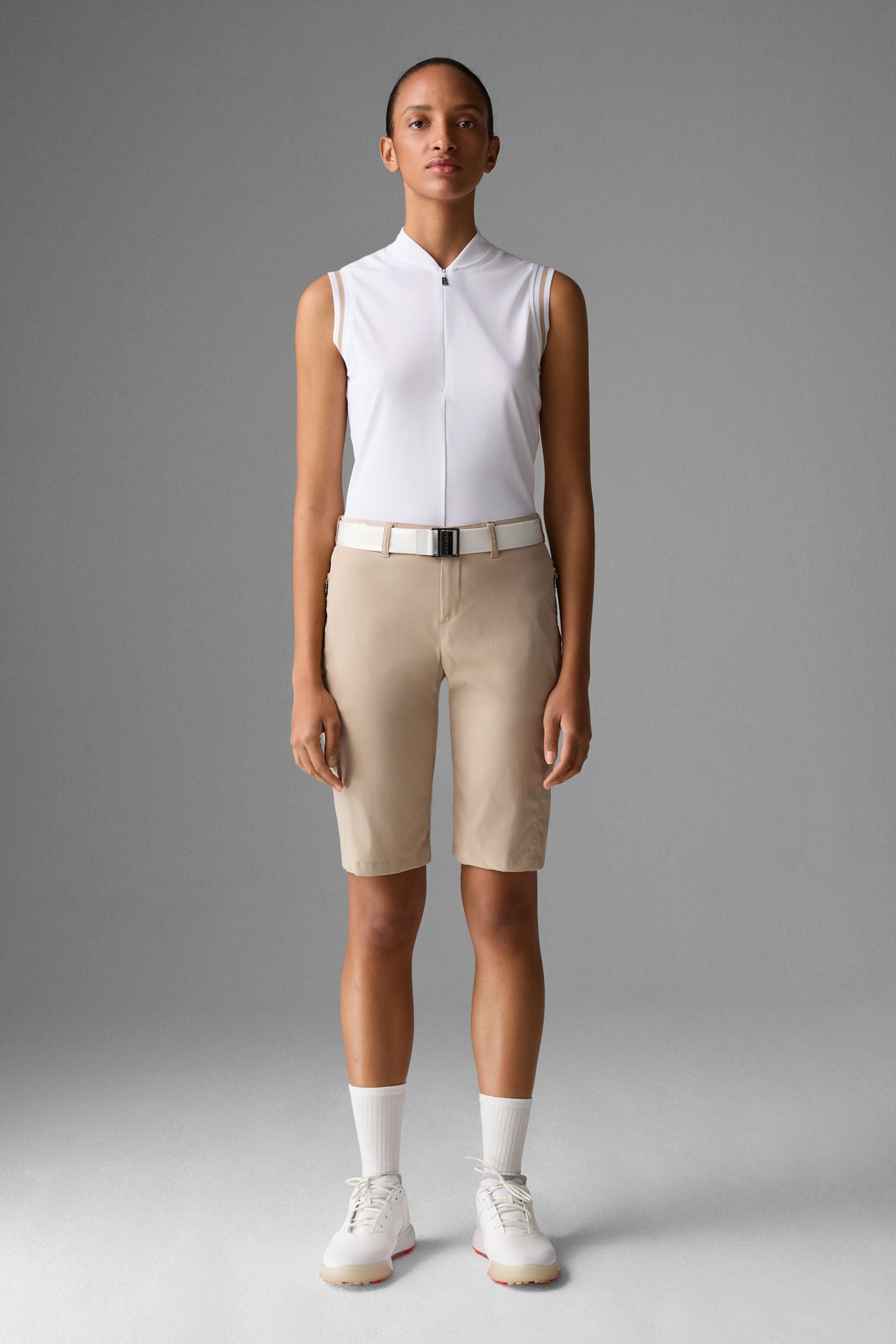 Bogner Women's Zita golf shorts with lightweight stretch fabric and tailored performance fit