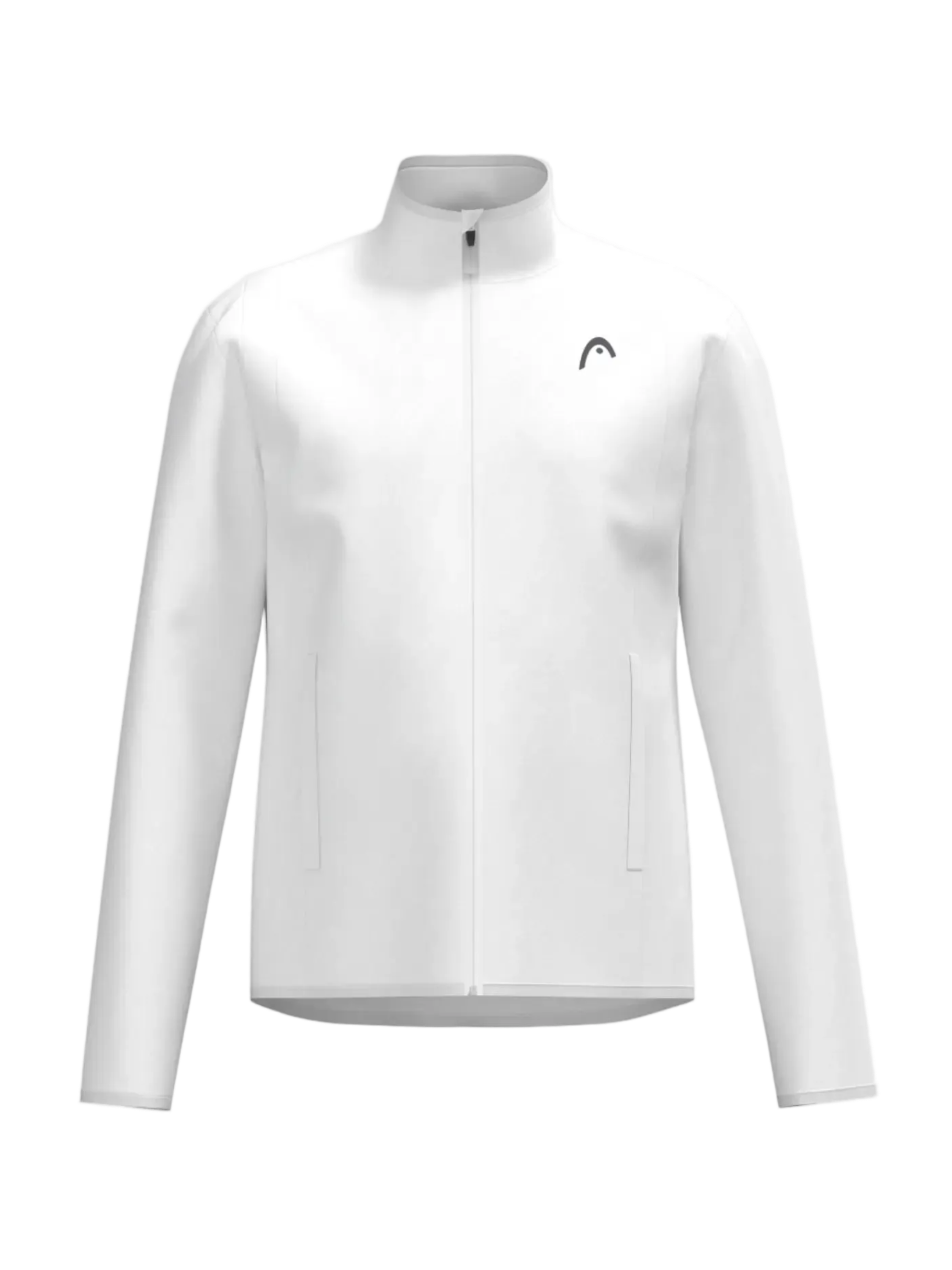 HEAD Junior Club 25 Tennis Jacket featuring a full-zip design, lightweight construction, side pockets, and athletic styling for juniors.