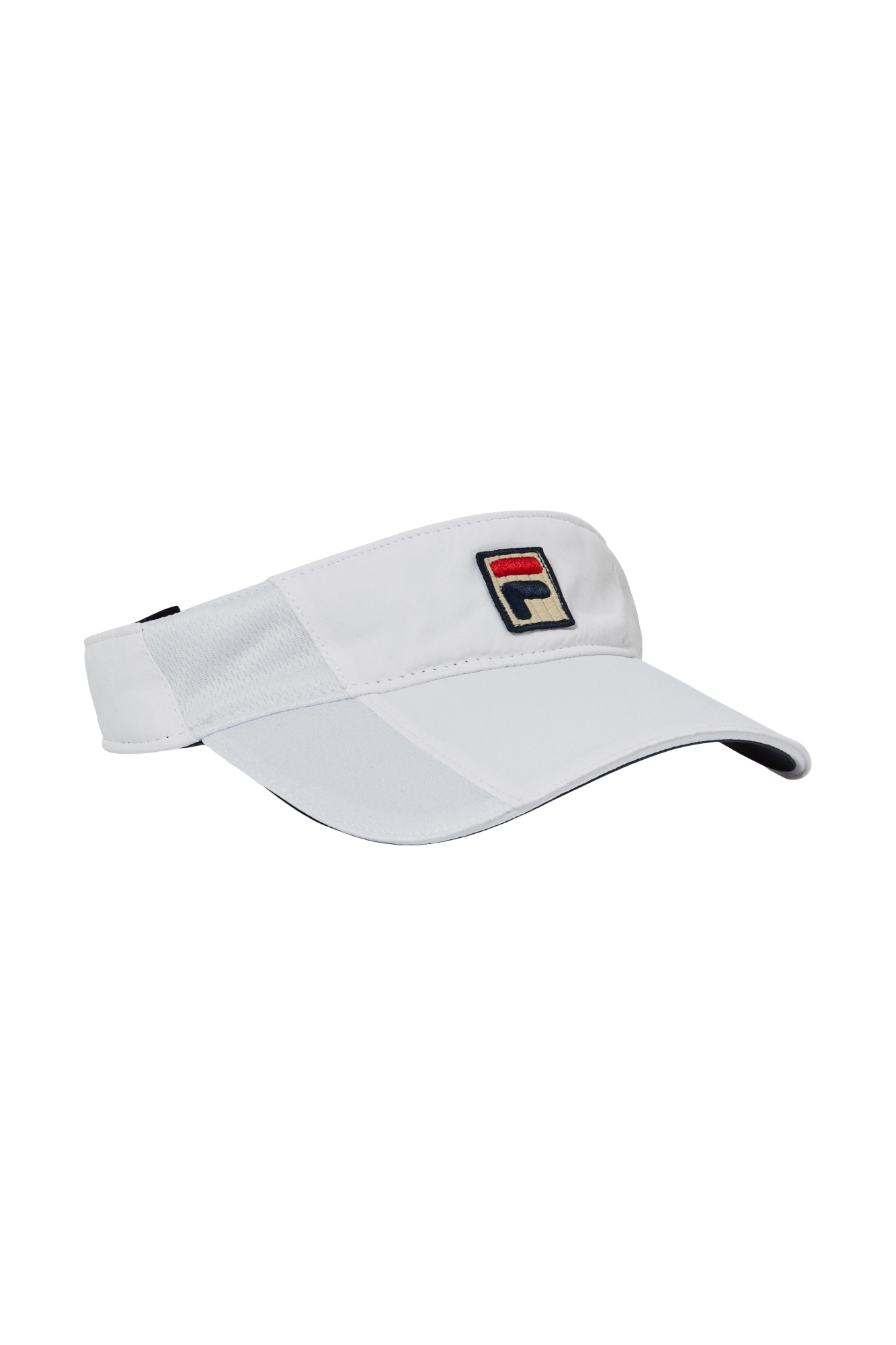 FILA Women's Adjustable Visor featuring a curved brim, adjustable back closure, lightweight construction, and athletic styling.