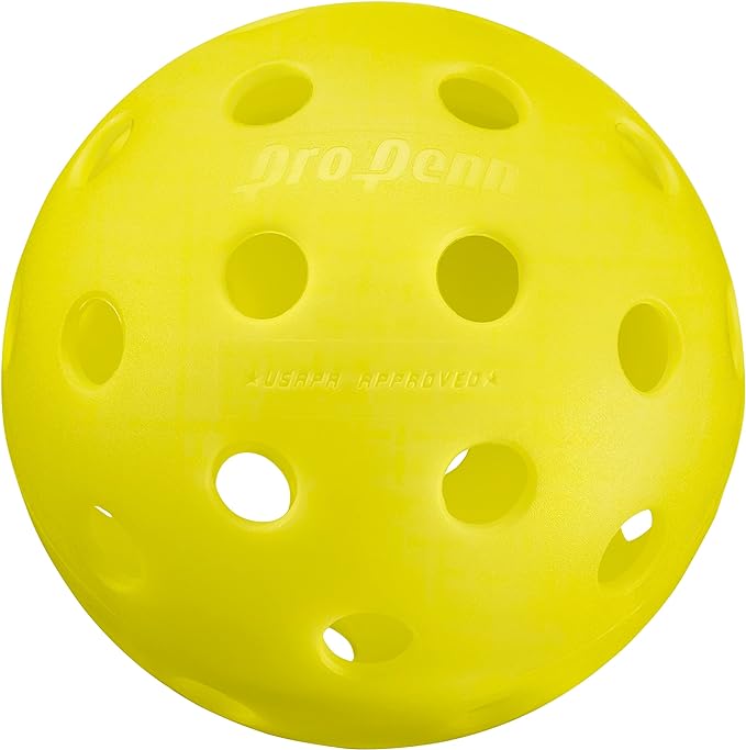 A yellow HEAD Championship 40 outdoor pickleball