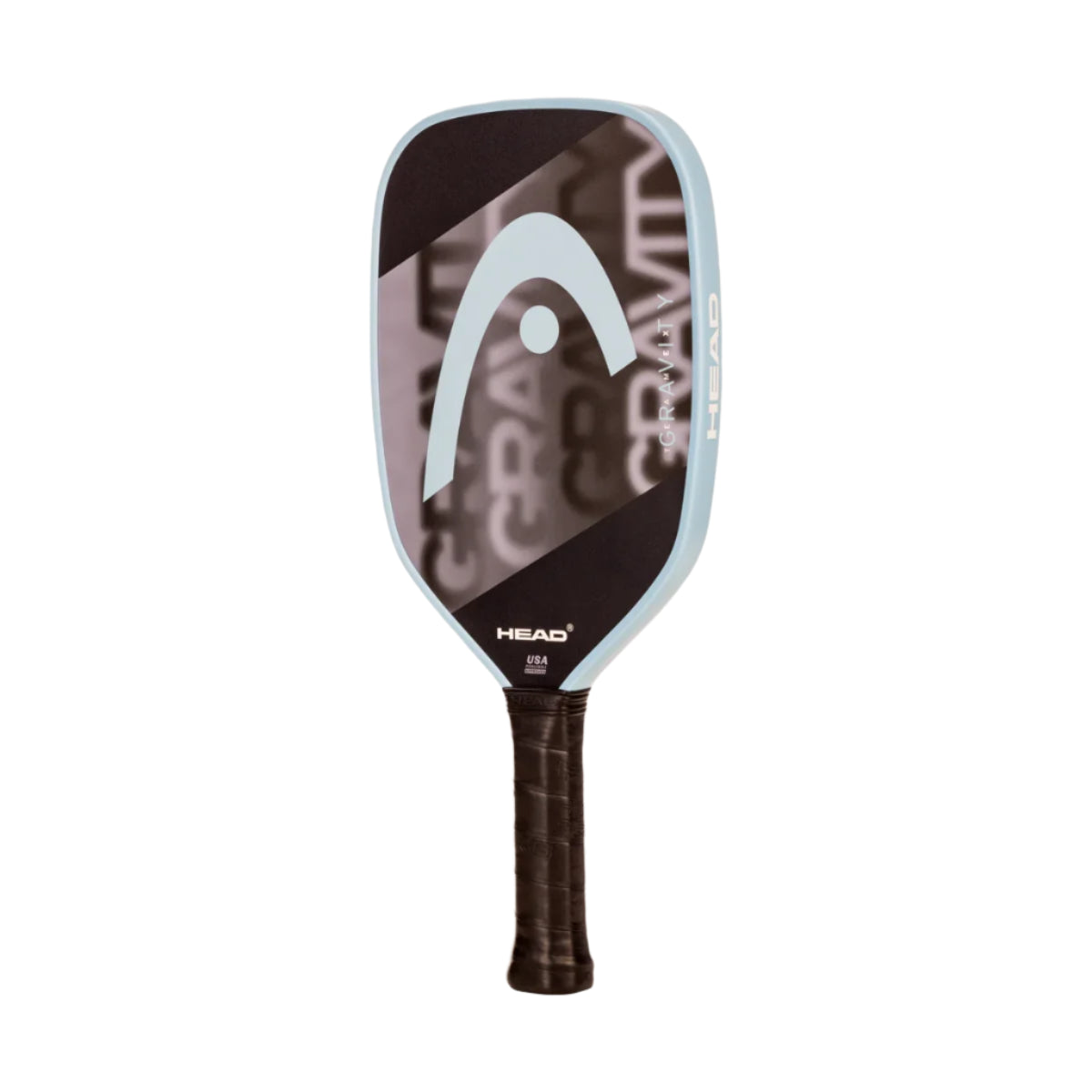 A HEAD Gravity Team EX pickleball paddle with a black and gray design and the brand logo prominently displayed.