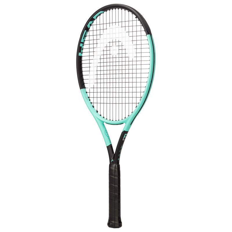 A HEAD IG Boom XCEED strung tennis racket that features a teal and black frame design, intended for beginner and intermediate players