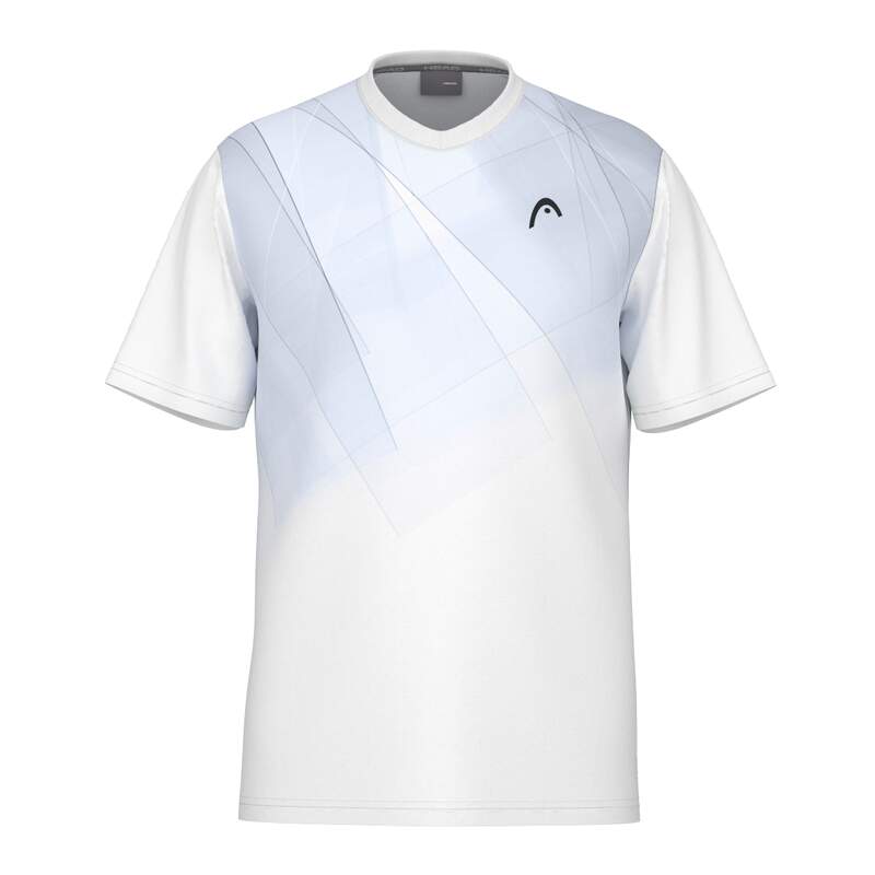 HEAD Men's Topspin Tennis T-Shirt featuring lightweight fabric, tennis-inspired graphics, a crew neck design, and comfortable everyday wear.