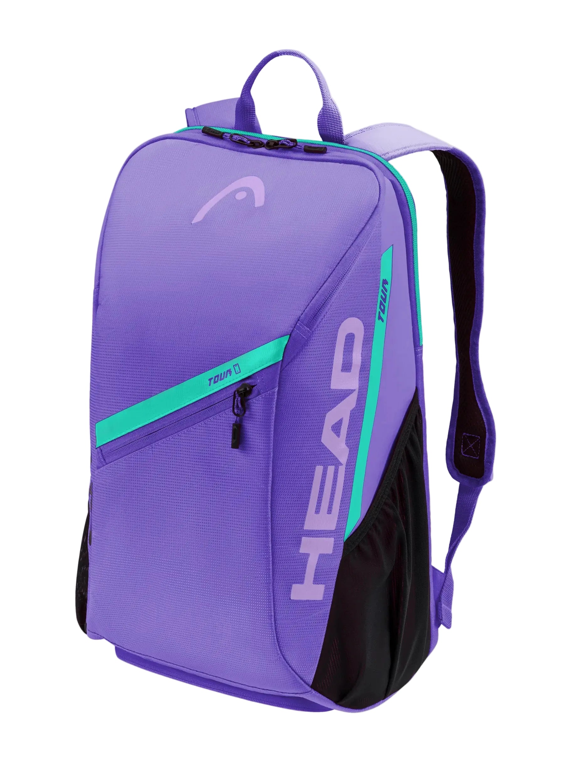 HEAD Tour Backpack 25L featuring dedicated racquet storage, multiple compartments, padded shoulder straps, and durable construction.