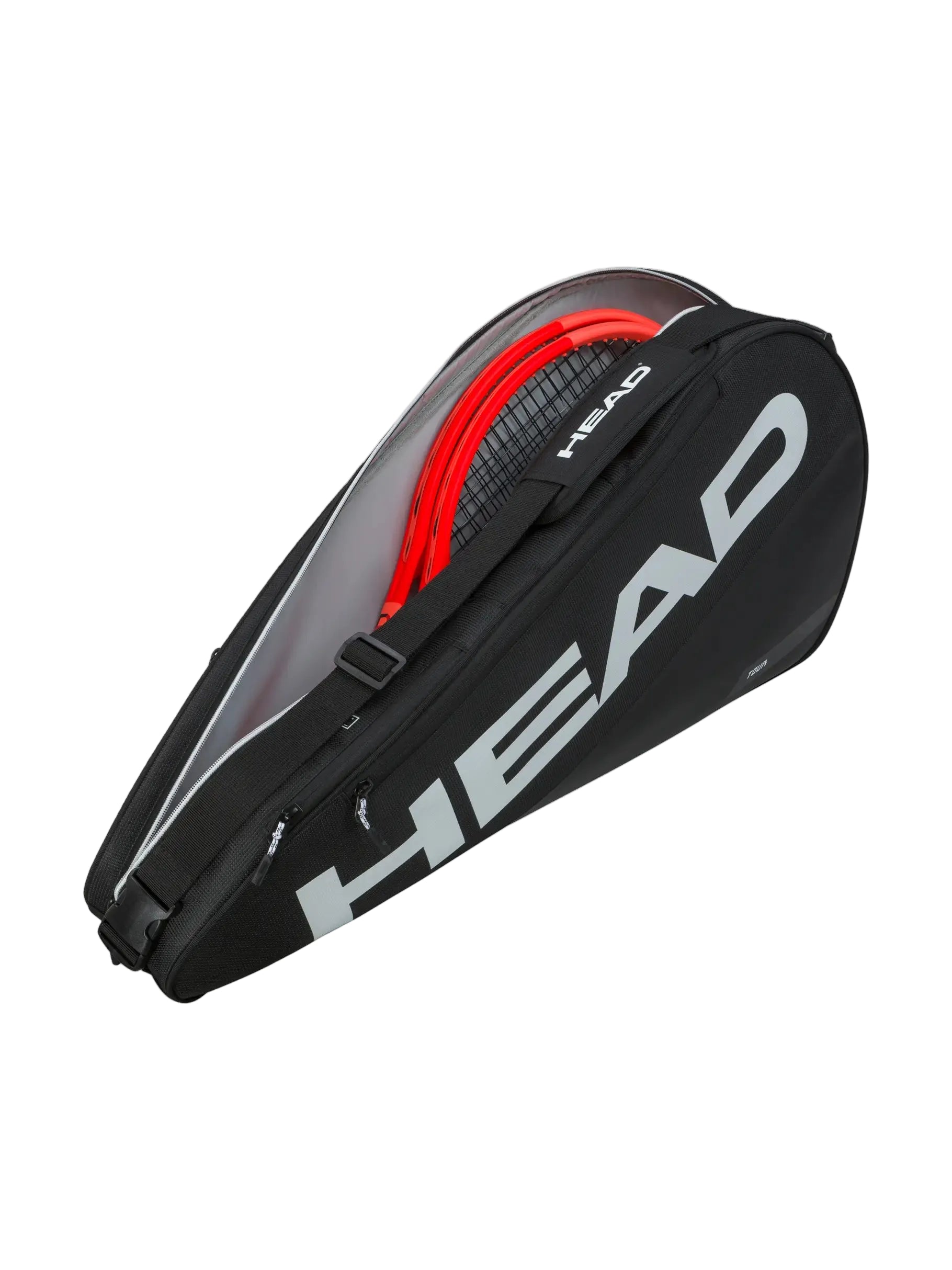 HEAD Tour Racquet Bag Small featuring dedicated racquet storage, accessory compartments, durable construction, and comfortable carrying options.