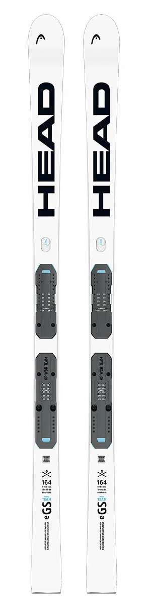 HEAD WCR e.GS Rebel Team junior giant slalom race skis with Freeflex 11 bindings, designed for speed, stability, and precise GS carving.