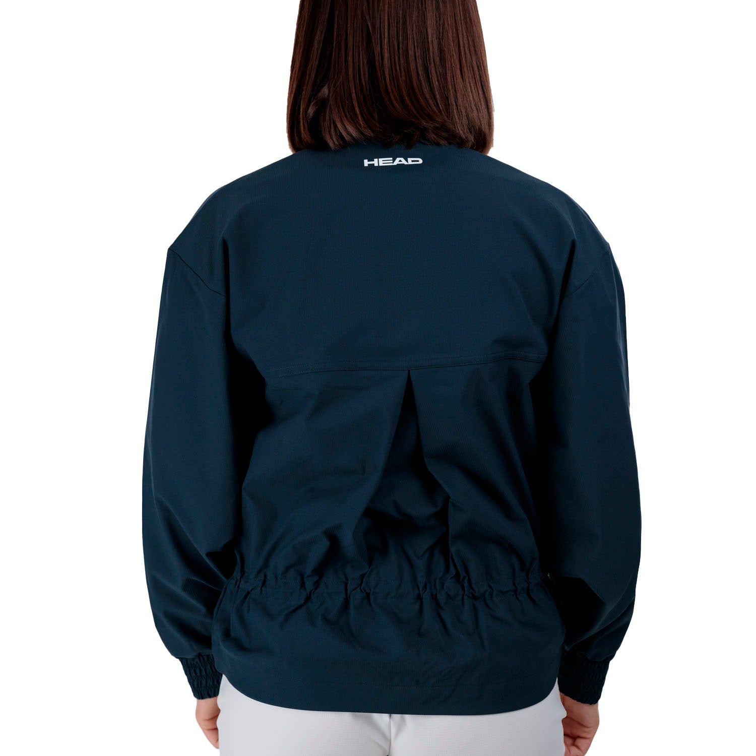 HEAD Women's Breaker Jacket featuring lightweight construction, a full-zip design, side pockets, and a flattering athletic fit.
