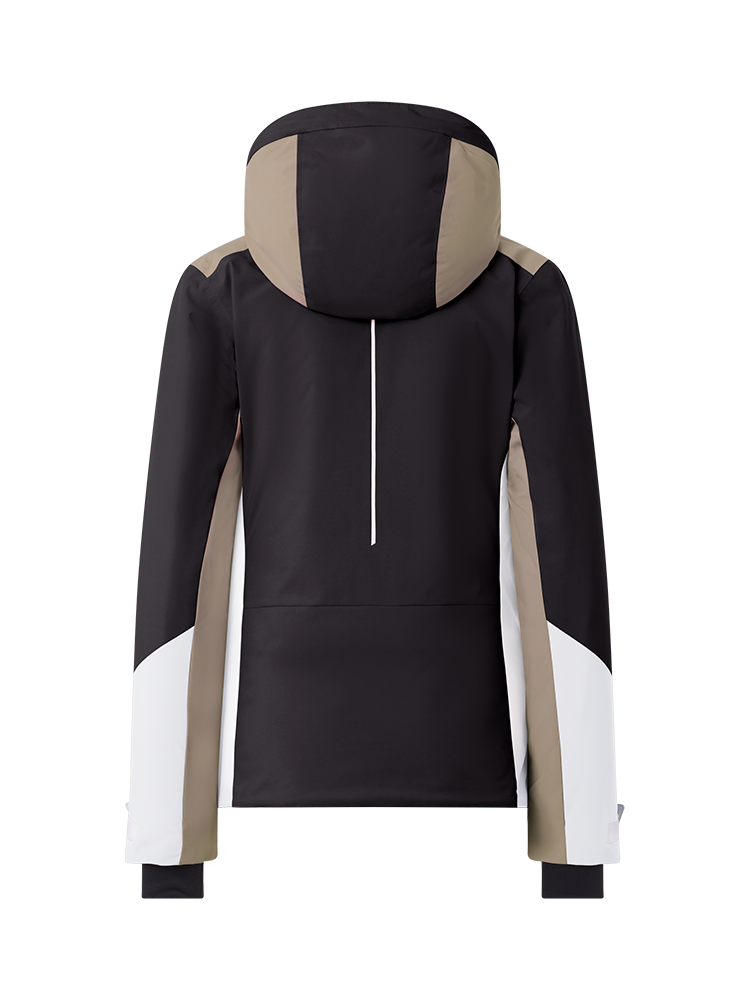 A Head Women’s Joy Jacket showing waterproof breathable shell fabric, articulated sleeves, fully taped seams, insulated quilting, zippered hand pockets, and high stand-up collar.