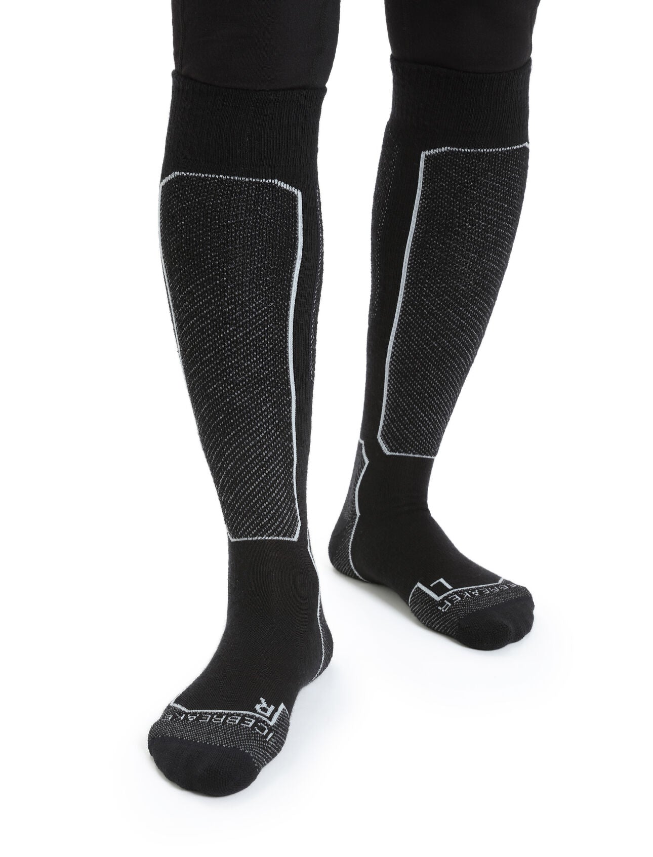 Icebreaker Women's Merino Ski+ Light Socks featuring premium Merino wool, light cushioning, anatomical support, seamless toe construction, and women's-specific fit.