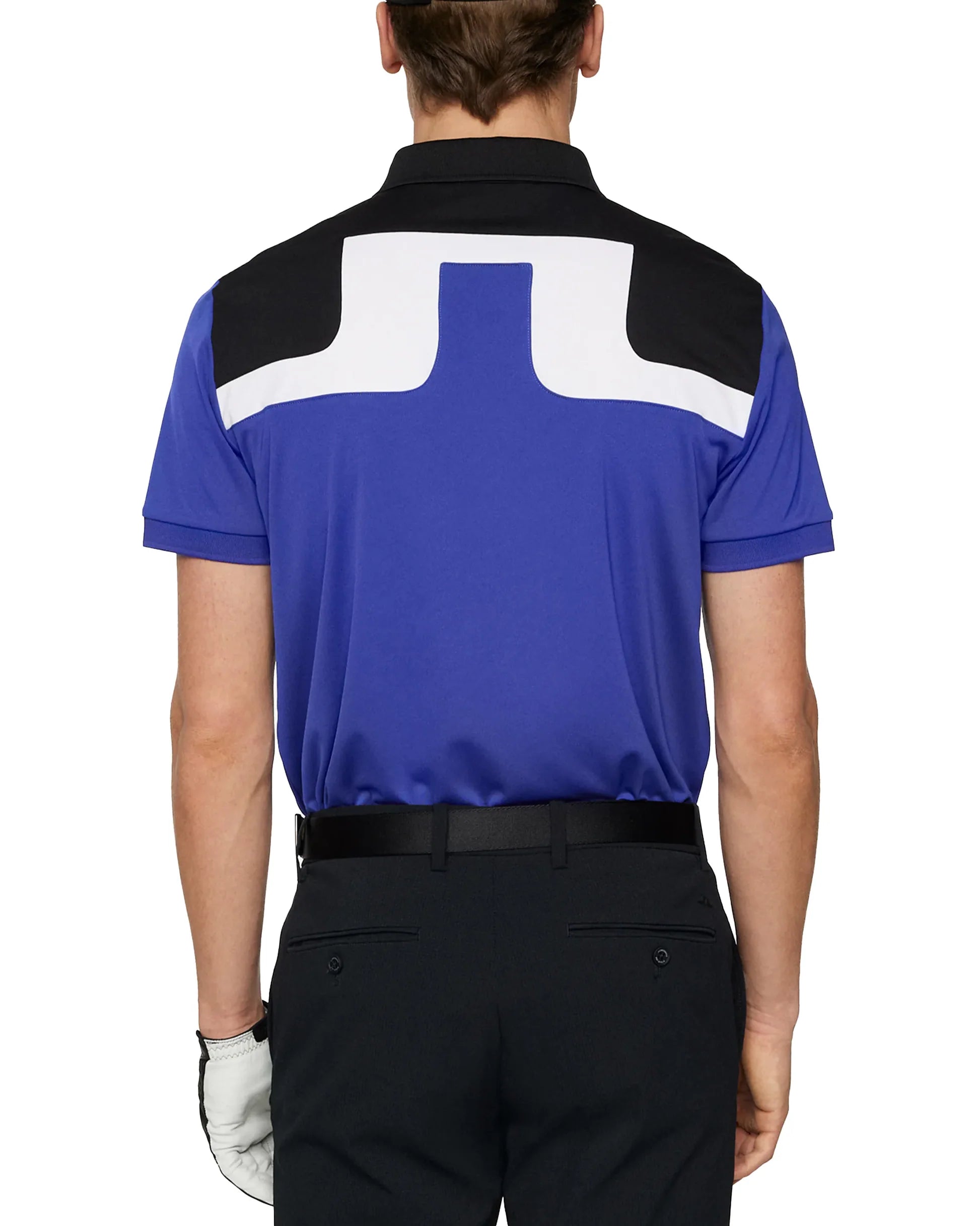 J.Lindeberg Men's Jeff golf polo with breathable stretch performance fabric and athletic fit for golf and everyday wear