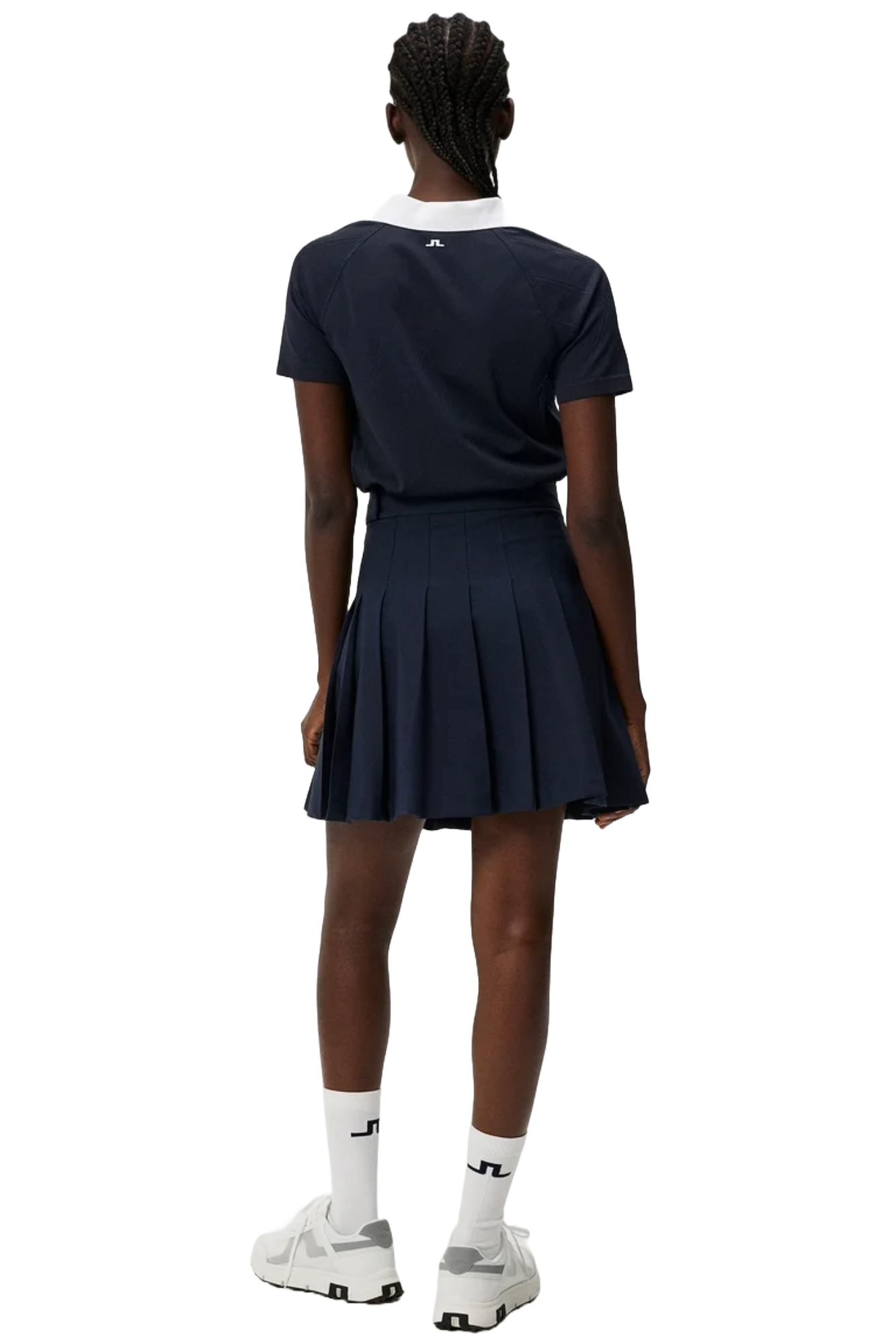 J.Lindeberg Women's Baily Seamless golf polo with breathable stretch performance fabric and seamless construction for golf wear