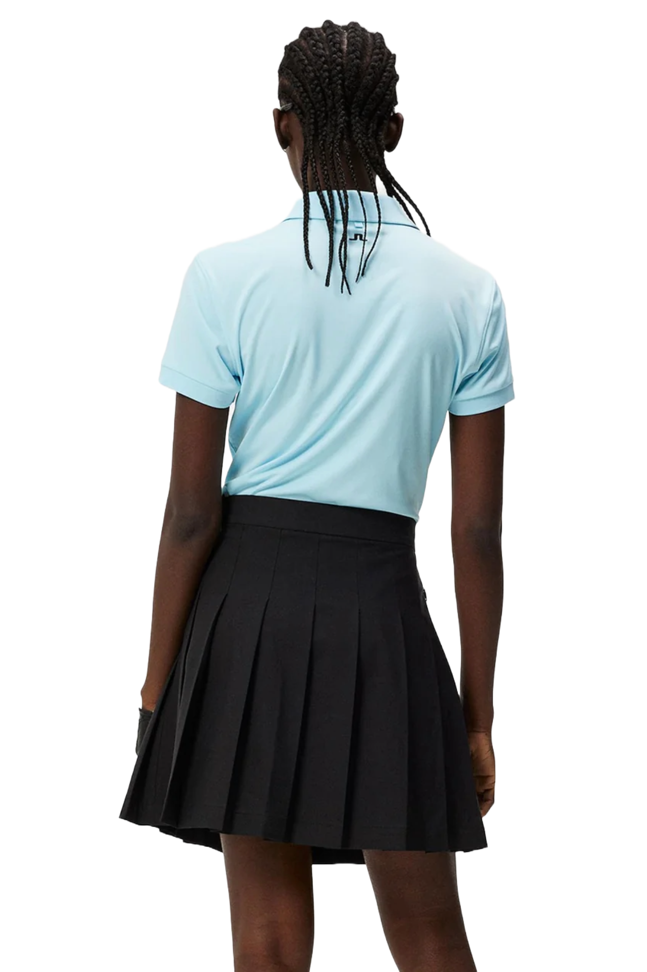 J.Lindeberg Women's Tour Tech golf polo with breathable four-way stretch performance fabric and athletic fit for golf wear