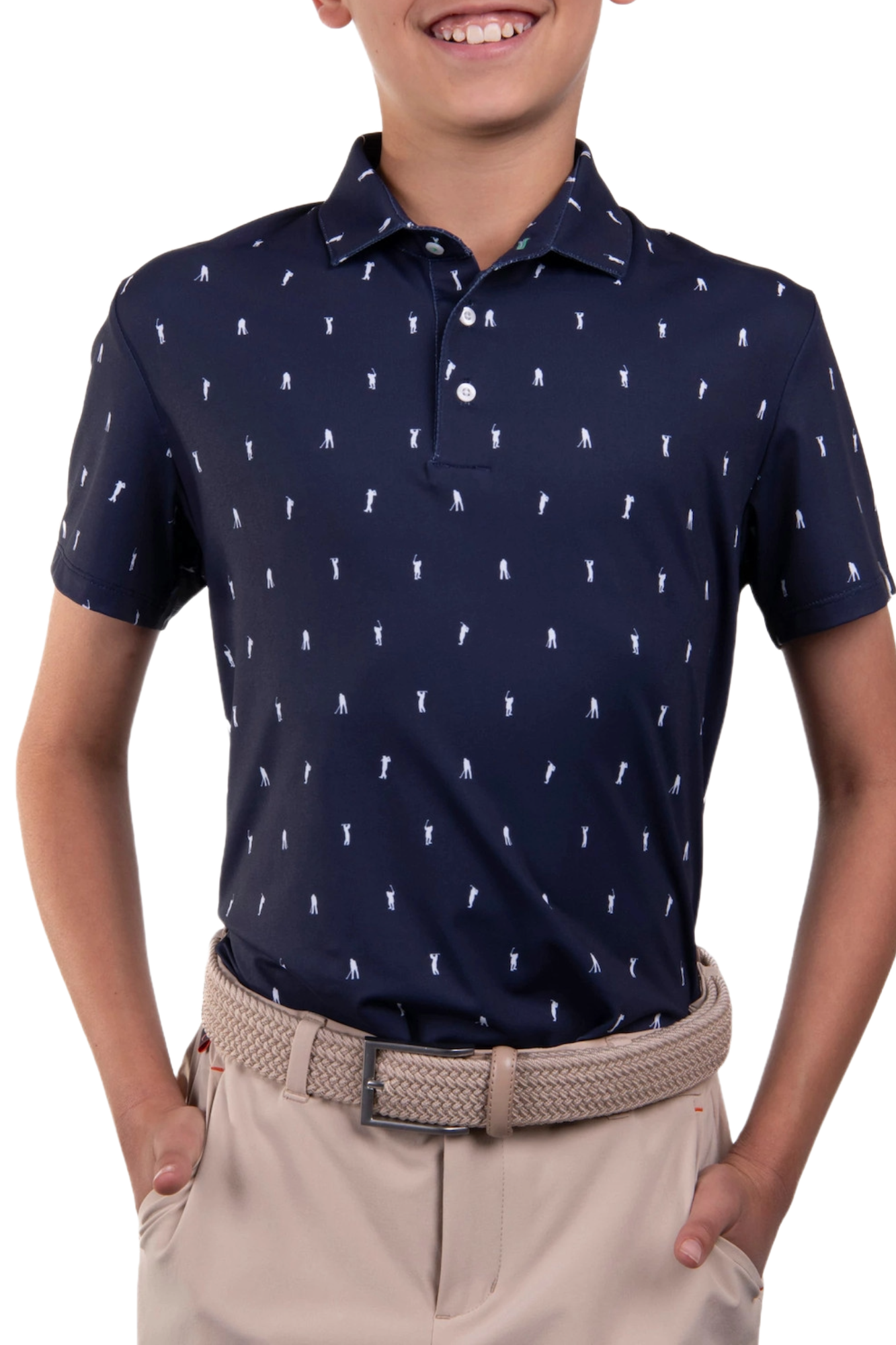 KJUS Boys Golfer golf polo with breathable four-way stretch performance fabric for junior golfers and active youth