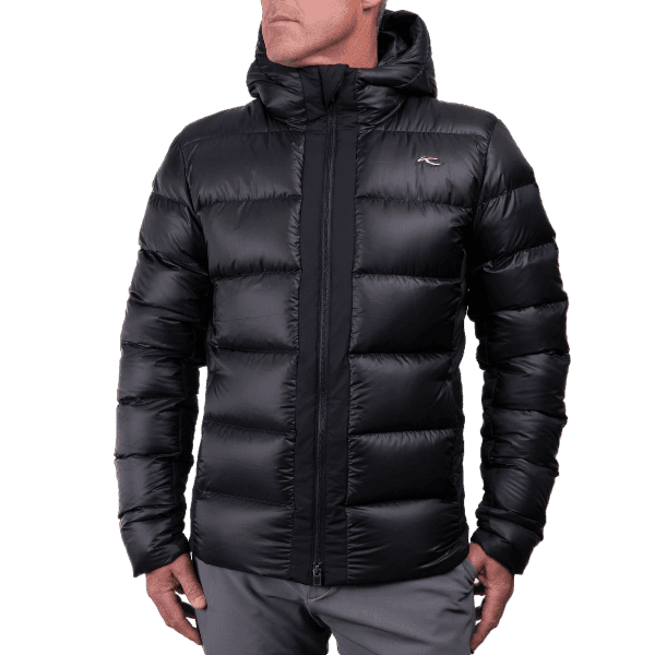 KJUS Men's FRX Blackcomb Hooded Jacket featuring lightweight synthetic insulation, four-way stretch fabric, insulated hood, and premium alpine performance.