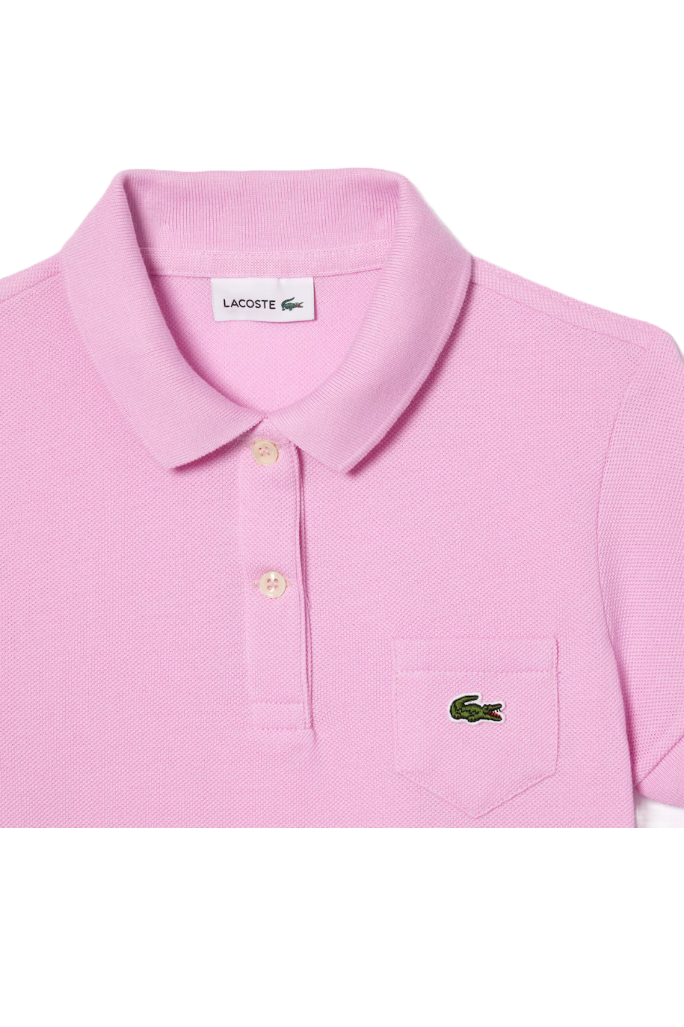 Lacoste Girls Cotton Polo Tennis Dress featuring soft cotton fabric, classic polo collar, tennis-inspired styling, and crocodile branding.