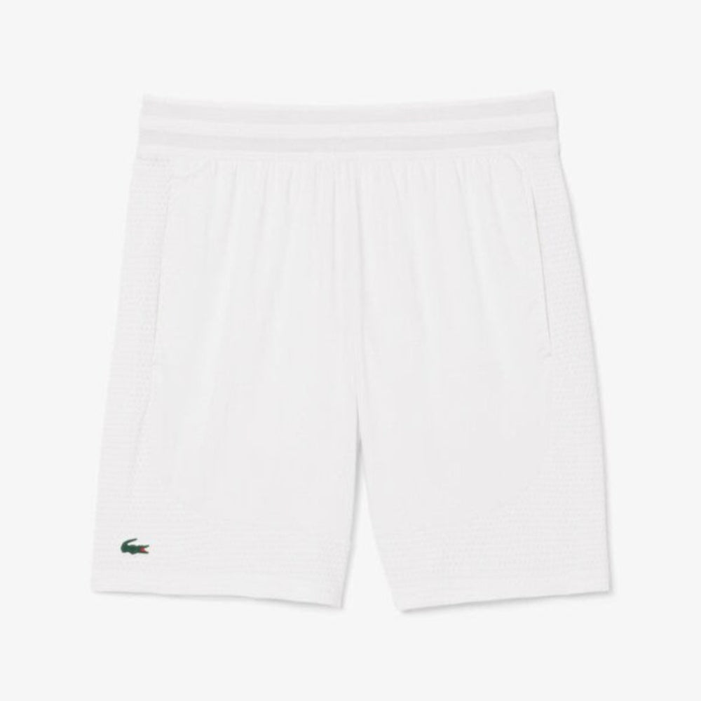 Lacoste Men's Players Ultra Dry Tennis Shorts featuring moisture-wicking fabric, athletic fit, side pockets, and professional performance styling.