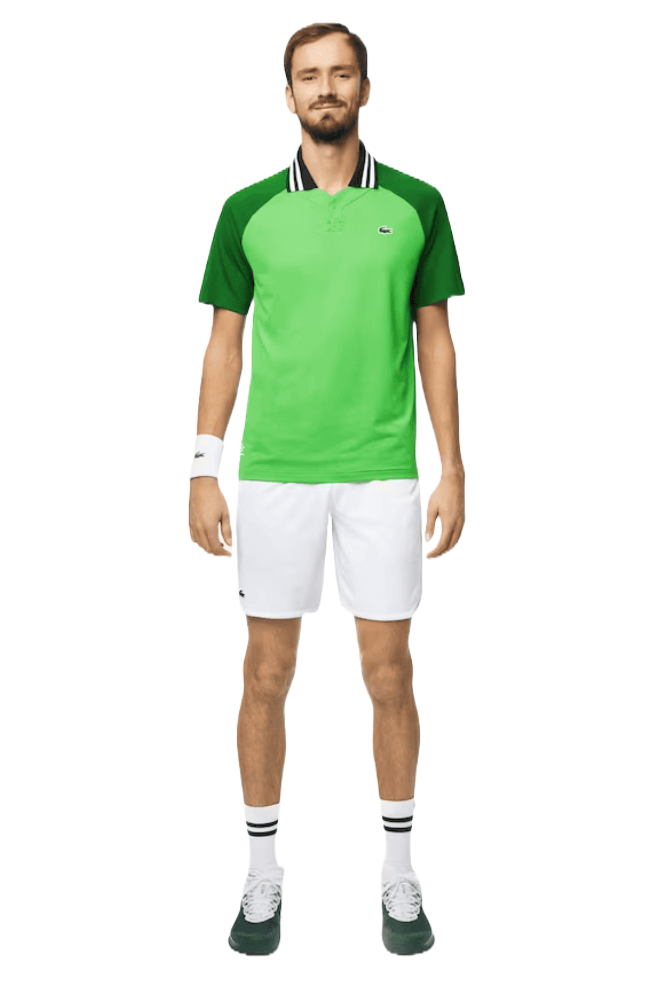 Lacoste Men's Sport x Daniil Medvedev Tennis Shorts featuring lightweight performance fabric, athletic fit, side pockets, and signature collection styling.