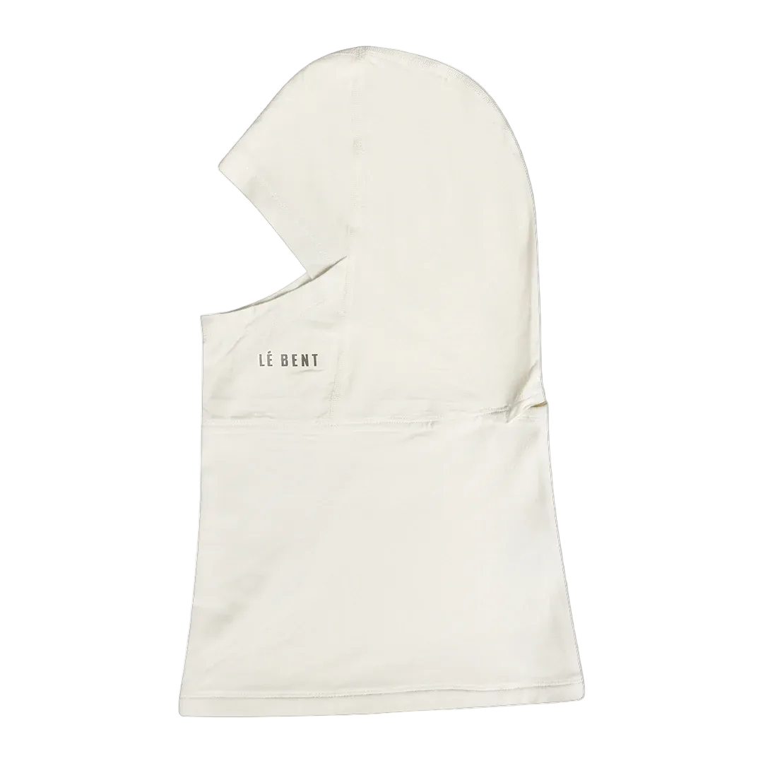 Front view of the Le Bent Double Up Midweight Balaclava featuring a dual-layer Merino wool and bamboo rayon blend, drop-chin hinge, and low-profile flatlock seams.