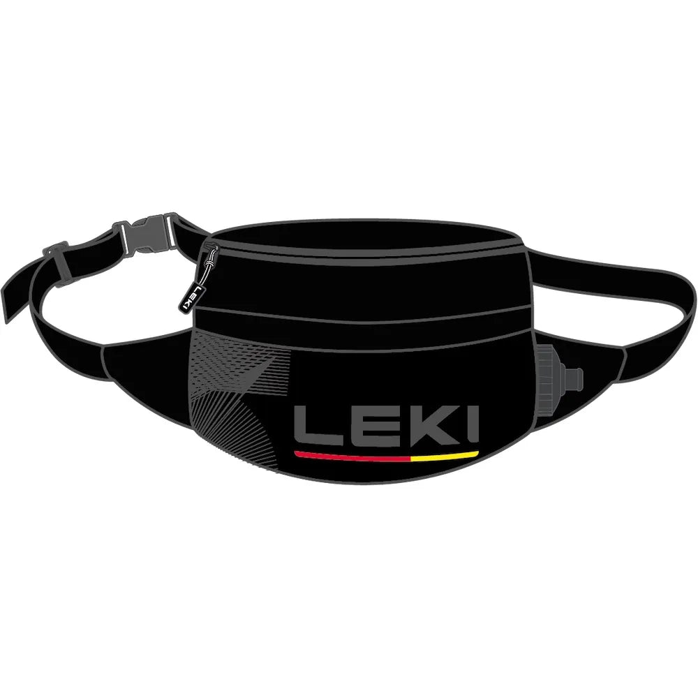LEKI Drinkbelt Thermo 1L insulated hydration belt for cross-country skiing and cold-weather activities.