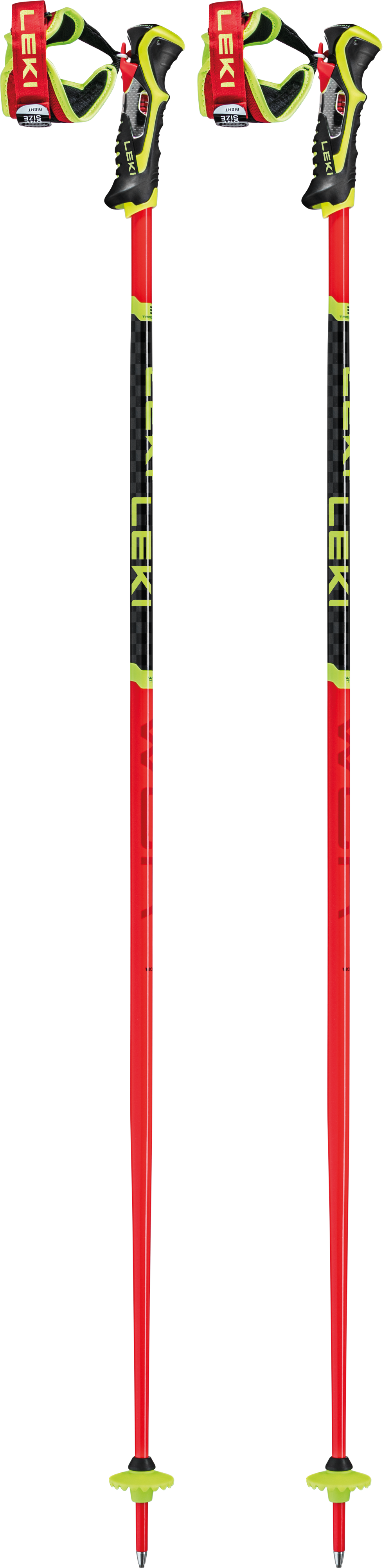 LEKI WCR TBS SL 3D Red slalom race poles with Trigger 3D grip system