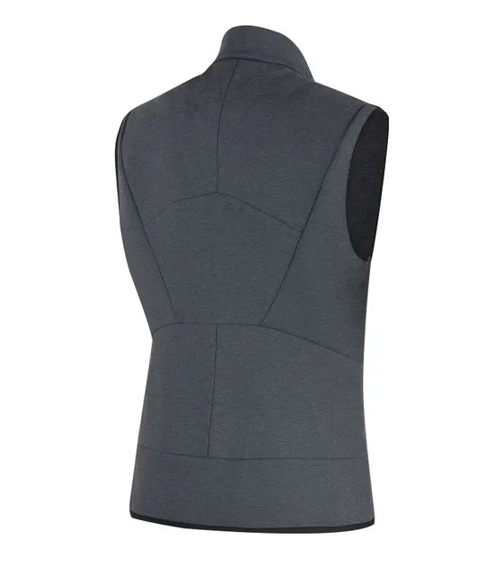 A grey Lenz Men's Heat Vest 2.0 that features advanced heating elements.