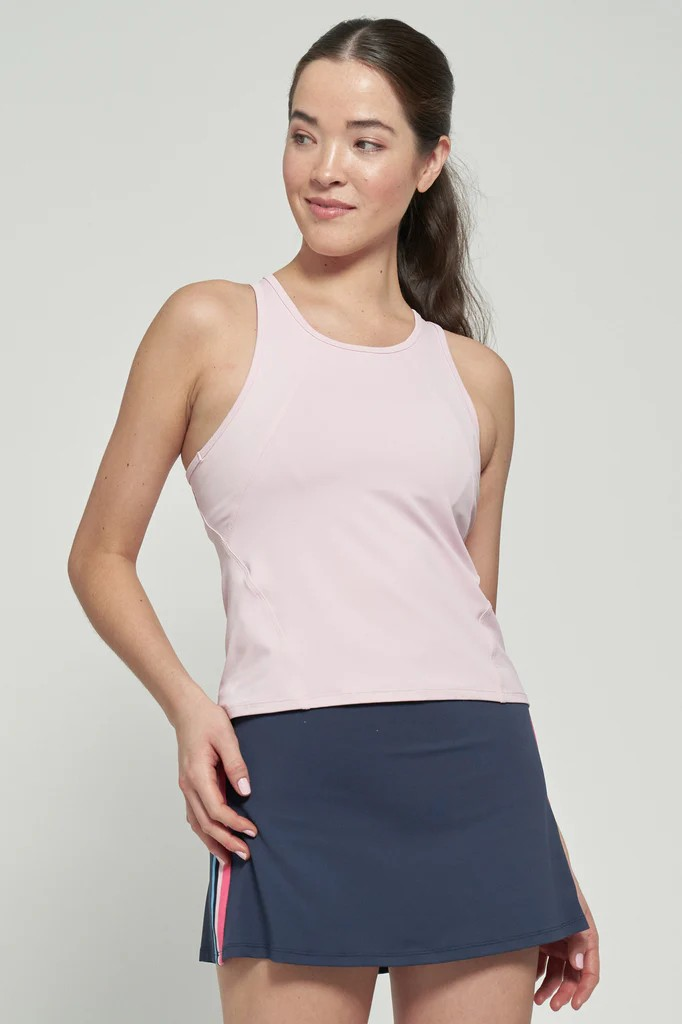 Lija Elite Daily Women's Tennis Tank featuring lightweight performance fabric, moisture-wicking comfort, breathable construction, and athletic styling.