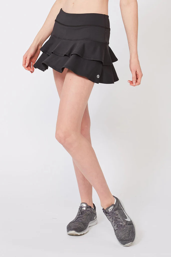 Lija Elite Match Women's Tennis Skort featuring lightweight stretch performance fabric, built-in shorts, moisture-wicking comfort, and athletic styling.