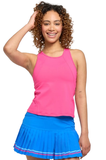 Lija Women's Elite Daily Tennis Tank featuring lightweight performance fabric, moisture-wicking comfort, breathable design, and athletic styling.