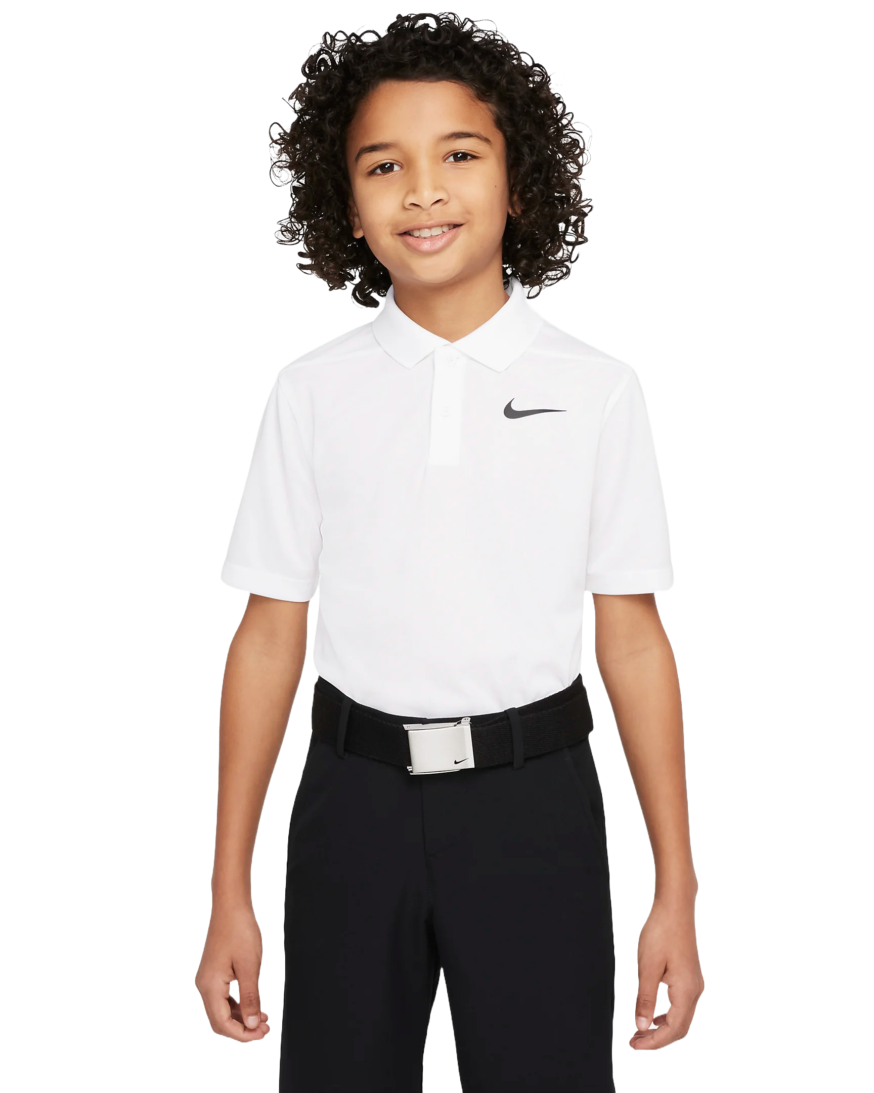 Nike Boys' Dri-FIT Victory Golf Polo featuring moisture-wicking technology, breathable fabric, and a comfortable athletic fit.