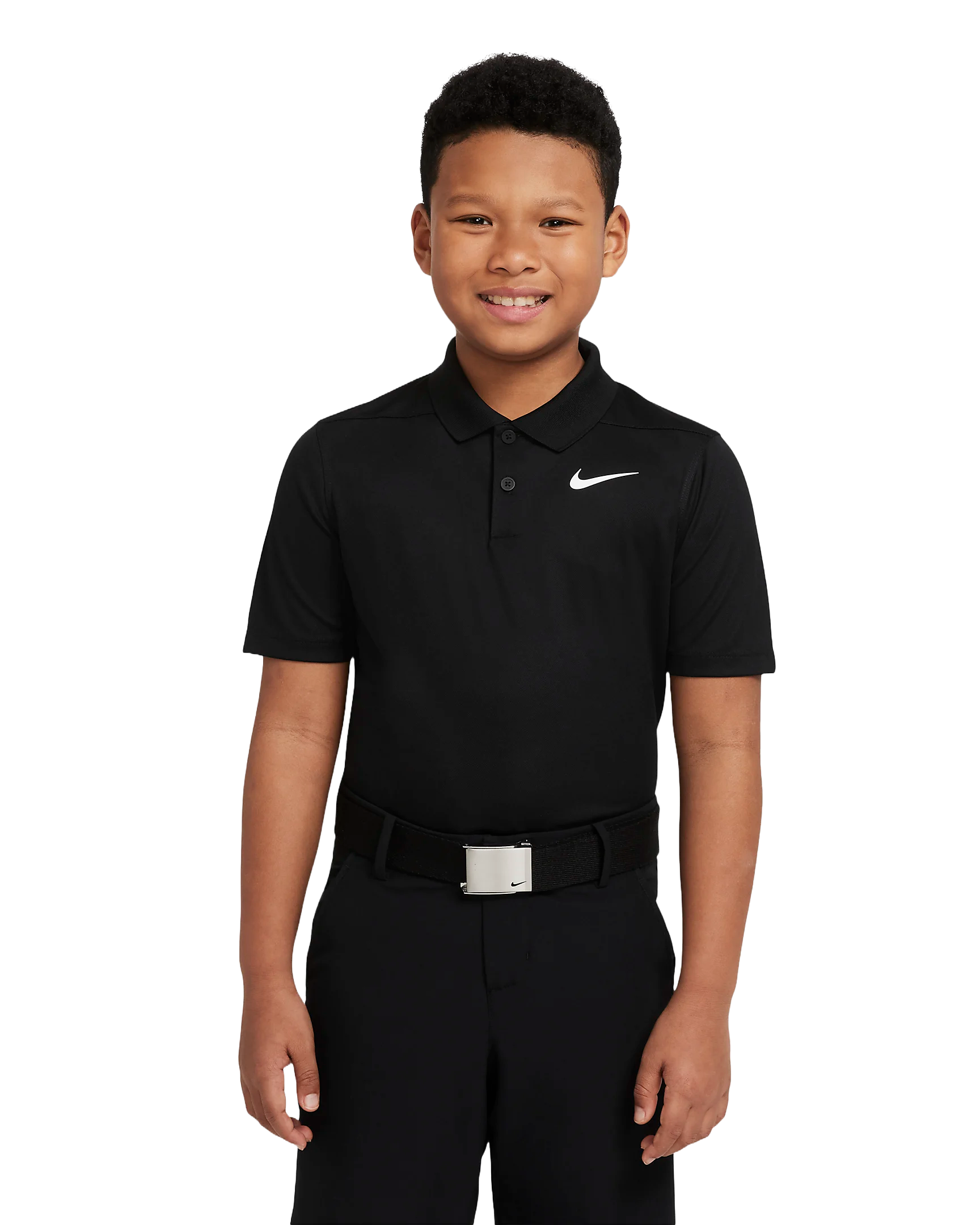 Nike Boys' Dri-FIT Victory Golf Polo featuring moisture-wicking technology, breathable fabric, and a comfortable athletic fit.
