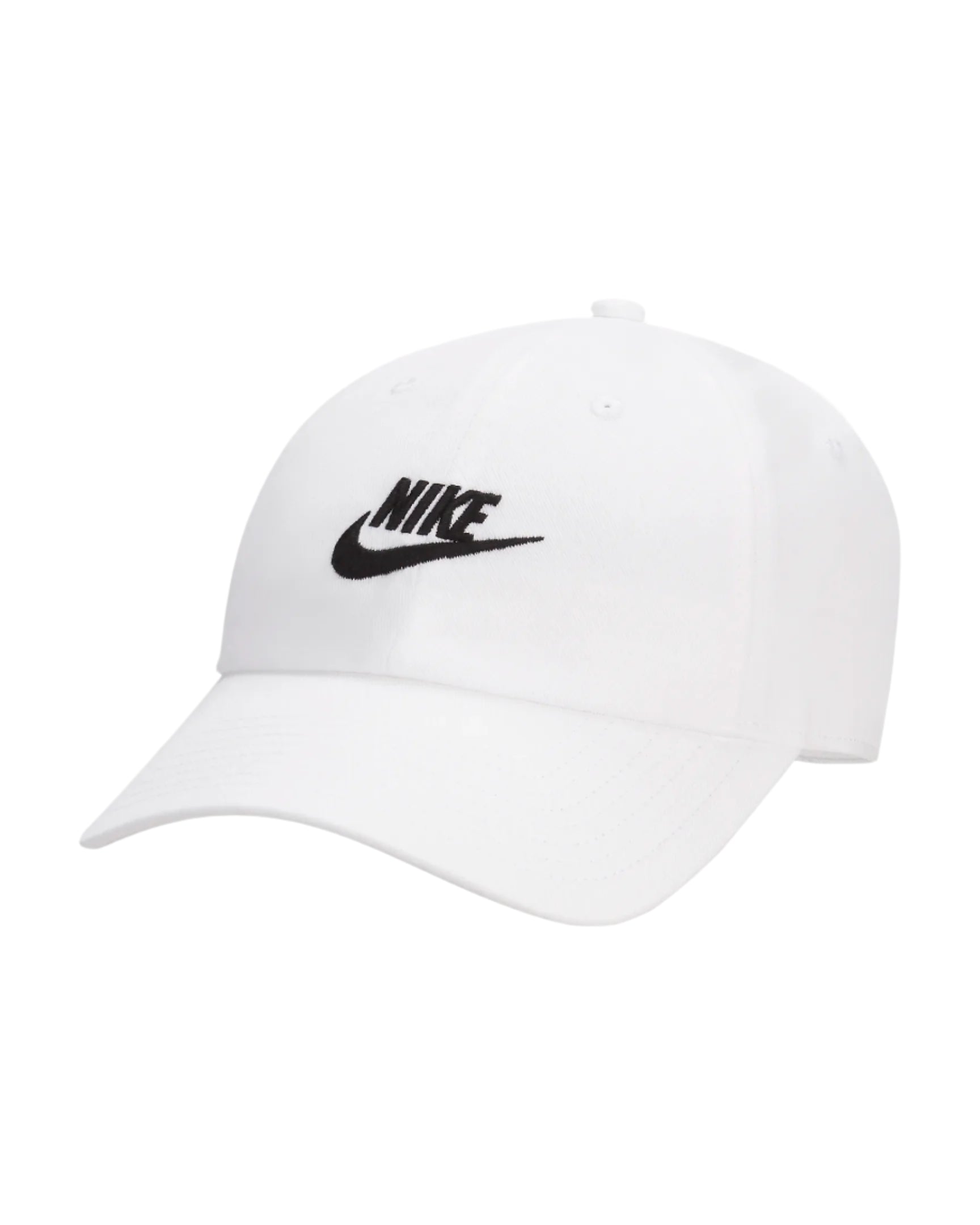 Nike Club Unstructured Futura Wash Cap featuring a washed finish, embroidered Nike logo, curved brim, and adjustable closure.