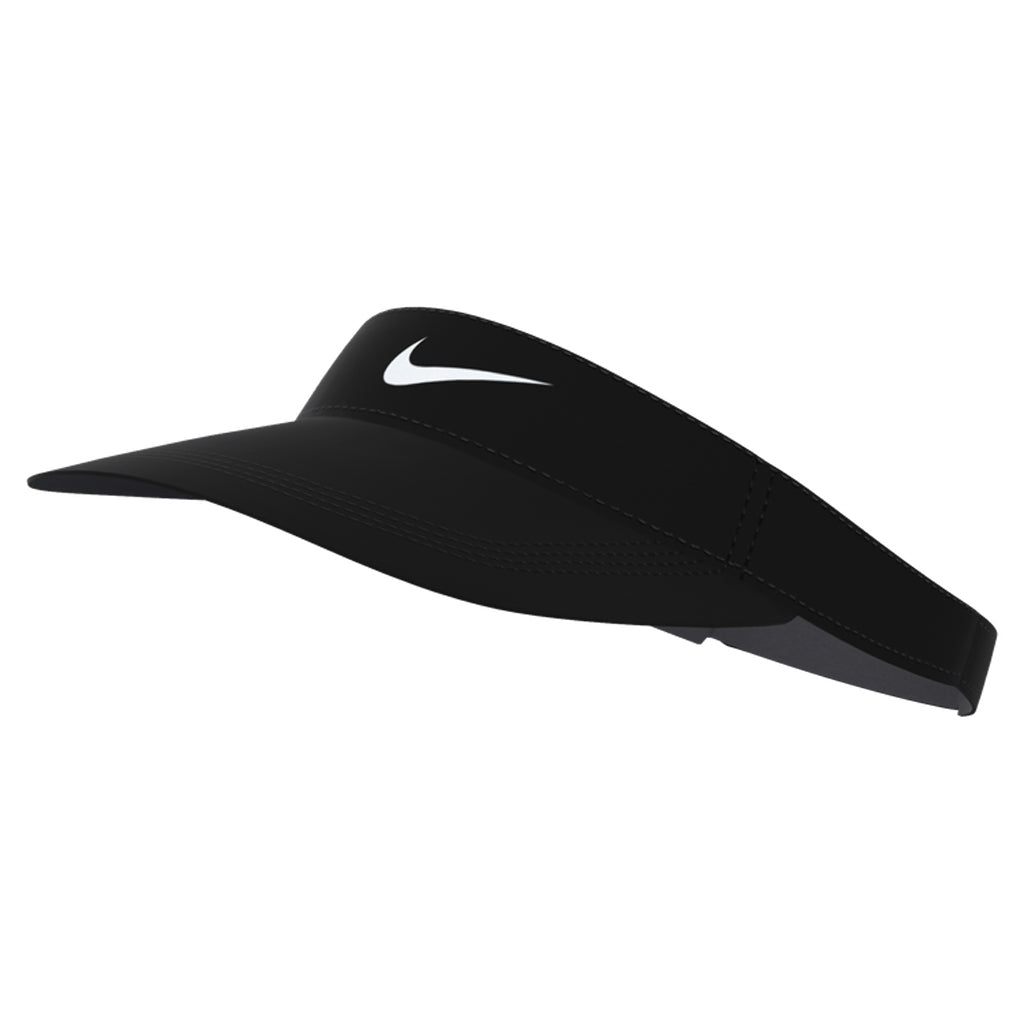 Nike Dri-FIT Ace Visor featuring moisture-wicking technology, an open-top design, adjustable fit, and lightweight performance comfort.