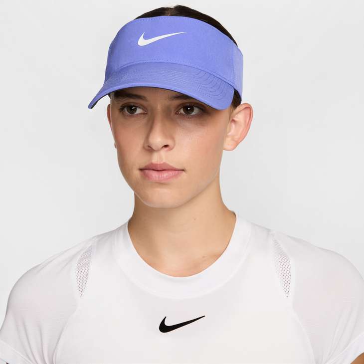 Nike Dri-FIT Ace Visor featuring sweat-wicking performance fabric, lightweight breathable construction, adjustable fit, and sun-shielding brim.