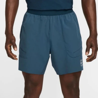 NikeCourt Men's Tennis Dri-FIT Advantage 6 Inch Shorts featuring sweat-wicking performance fabric, breathable comfort, athletic fit, and court-ready styling.