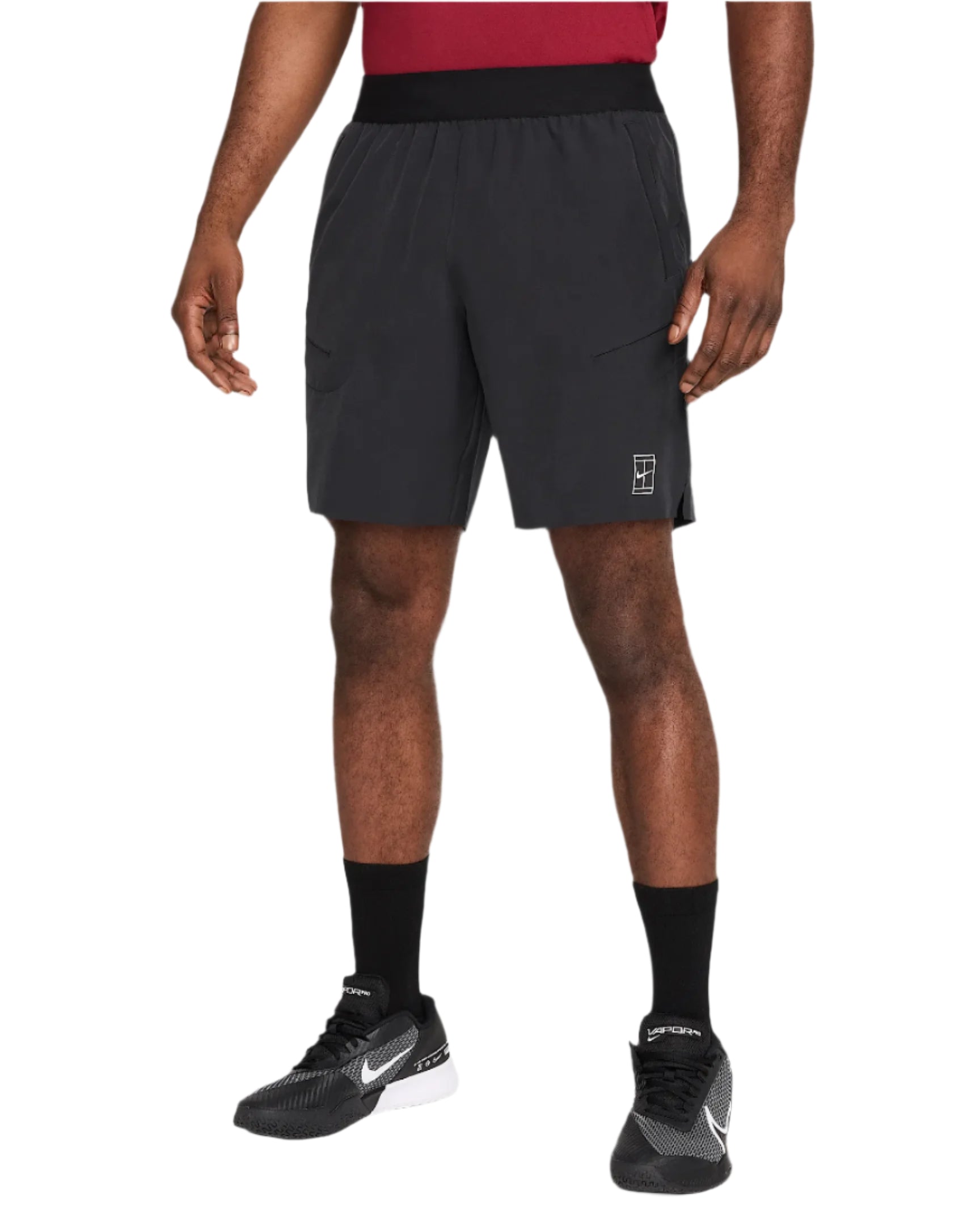NikeCourt Men's Tennis Dri-FIT Advantage 8 Inch Shorts featuring sweat-wicking performance fabric, breathable comfort, athletic fit, and court-ready styling.