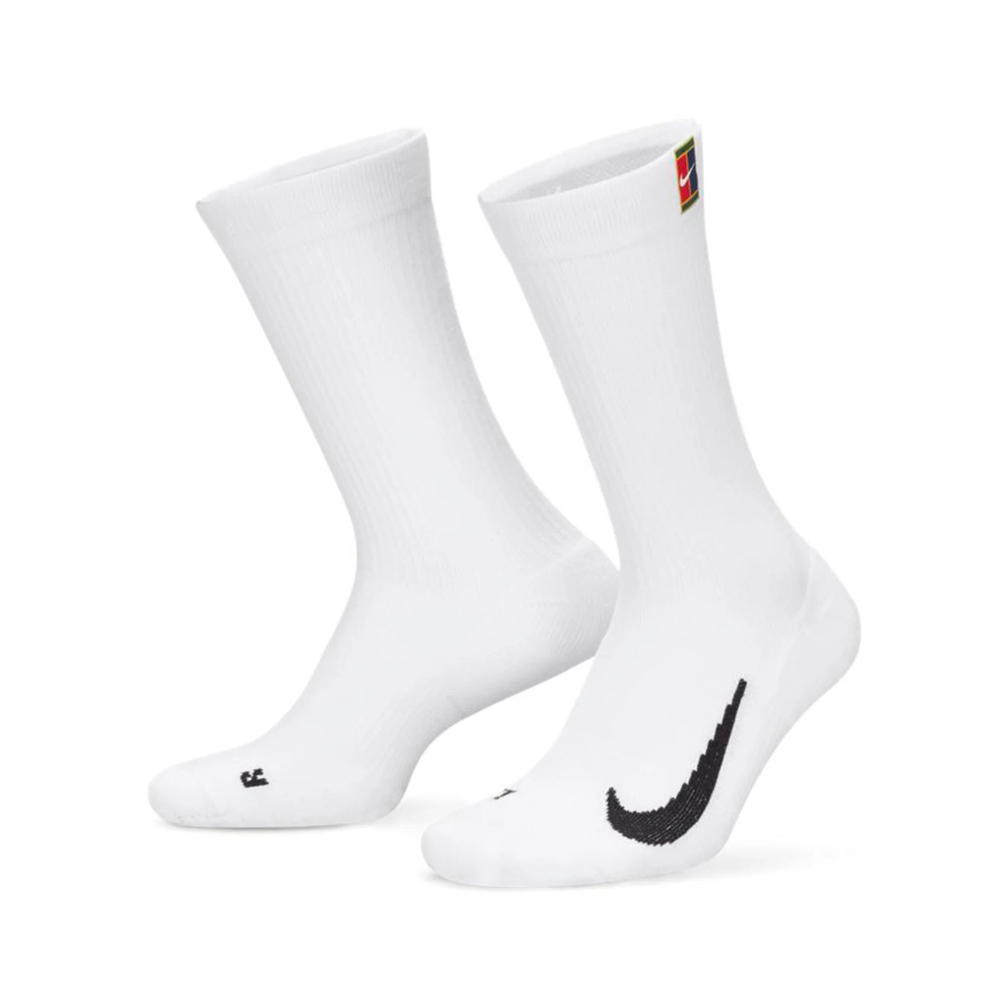 NikeCourt Multiplier Cushioned Sock featuring sweat-wicking fabric, targeted cushioning, supportive fit, and durable athletic construction.