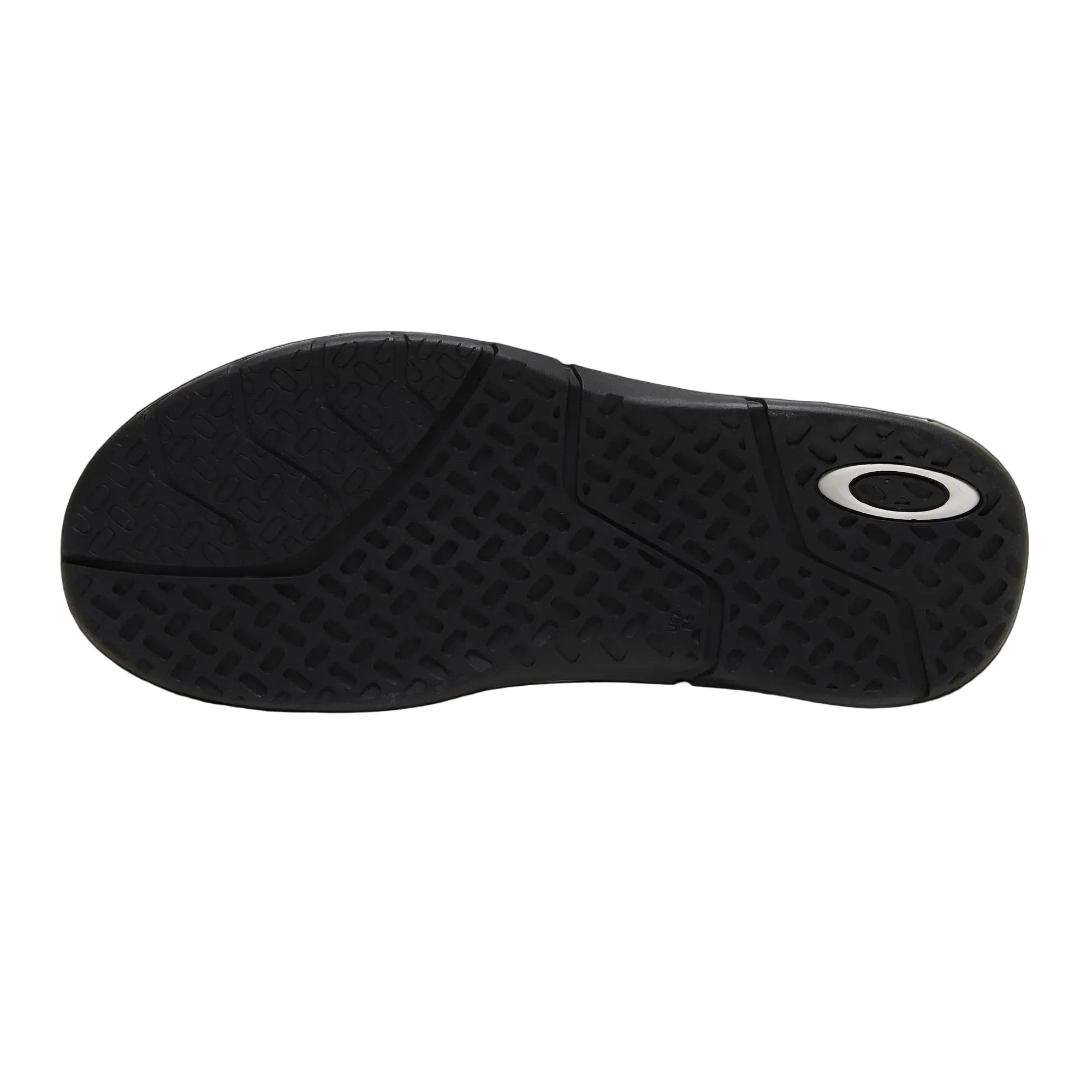 A black Oakley Ellipse Flip flip-flop sandal on a white background